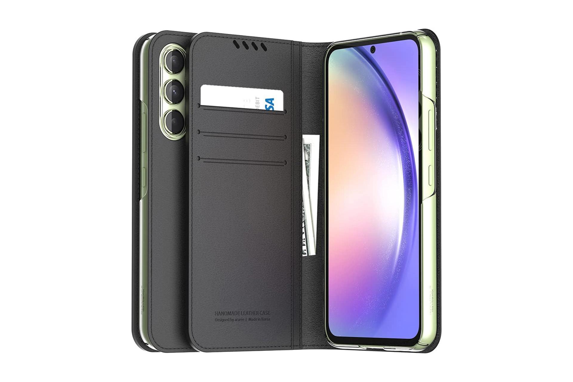 قاب گوشی آراری Araree Mustang Diary For Samsung Galaxy A54 رنگ مشکی
