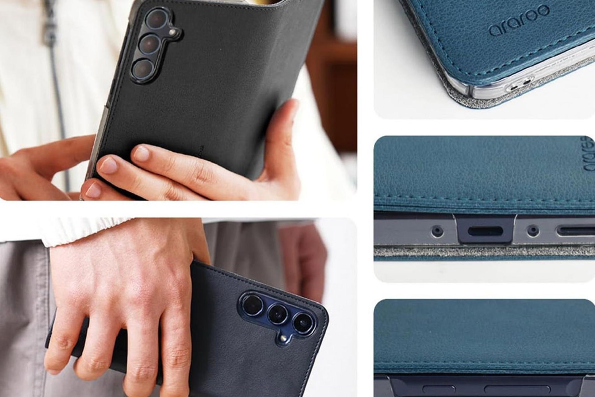 قاب گوشی آراری Araree Mustang Diary For Samsung Galaxy A55 رنگ سبز و مشکی