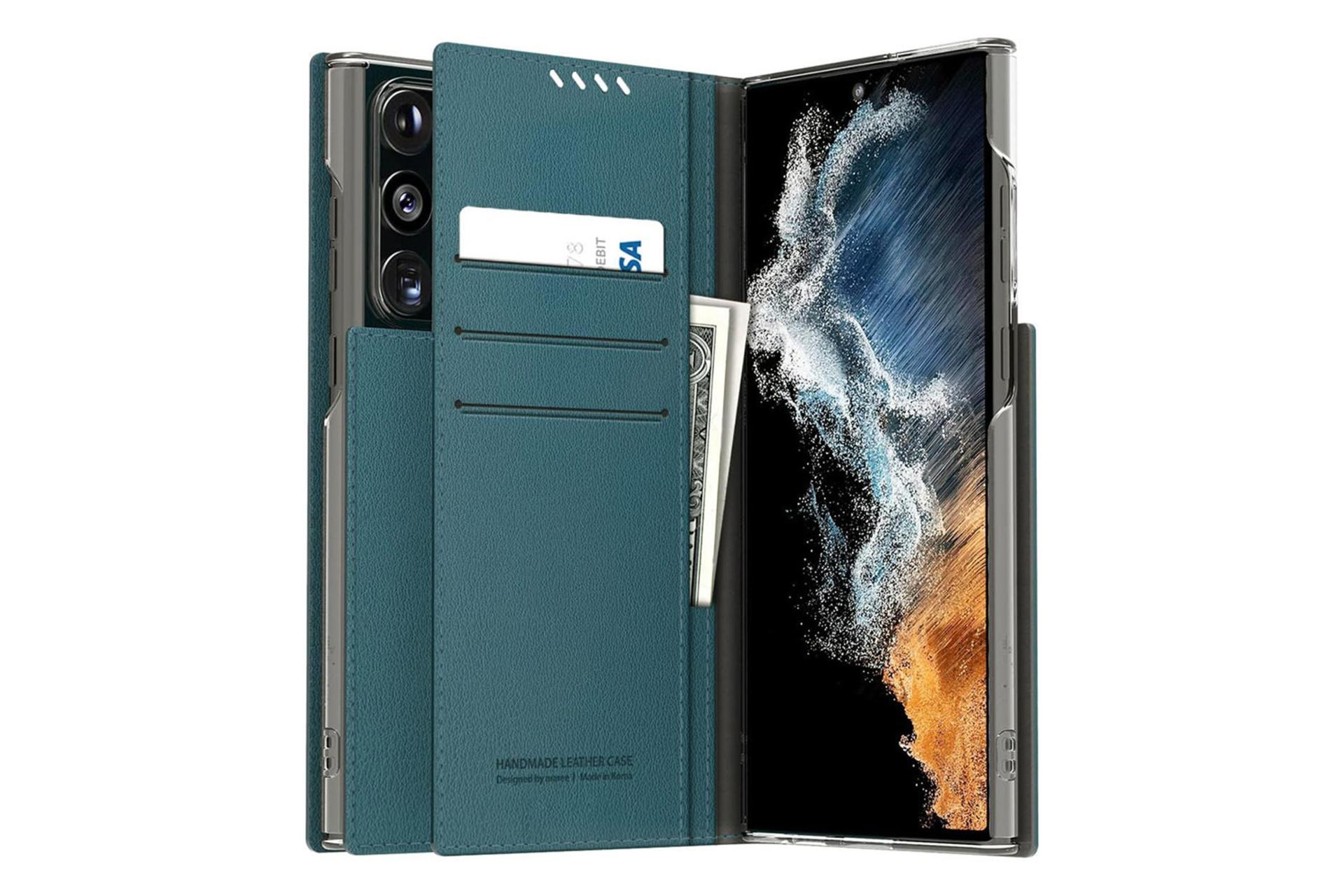 قاب گوشی آراری Araree Mustang Diary For Samsung Galaxy S22 Ultra رنگ سبز