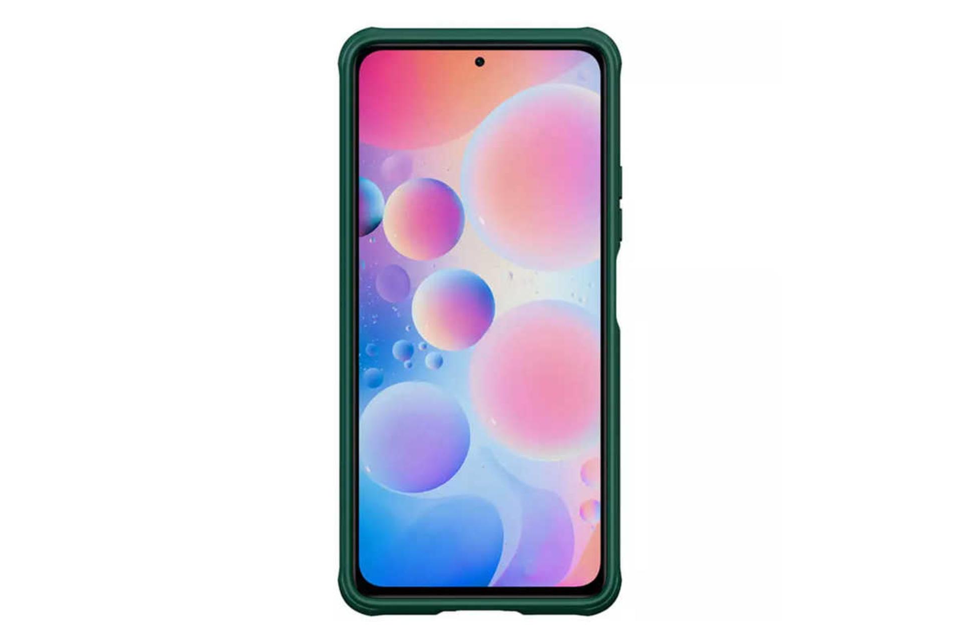 نمای بالای قاب گوشی نیلکین مدل CamShield Pro مناسب شیائومی Redmi K40 / K40 Pro / K40 Pro Plus / Mi 11i / Poco F3 رنگ سبز