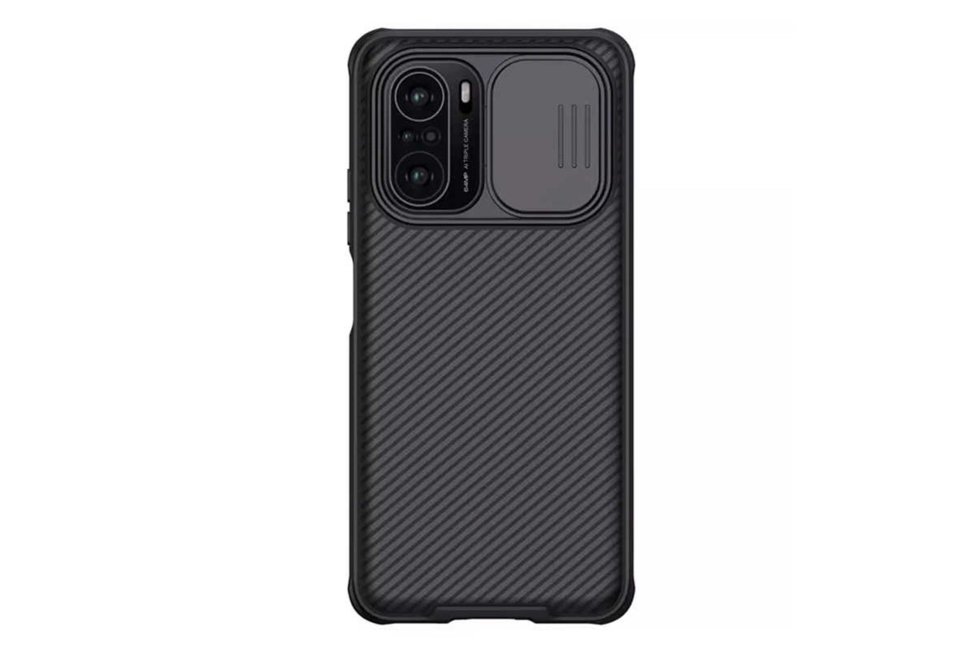 نمای پشت قاب گوشی نیلکین مدل CamShield Pro مناسب شیائومی Redmi K40 / K40 Pro / K40 Pro Plus / Mi 11i / Poco F3 رنگ مشکی