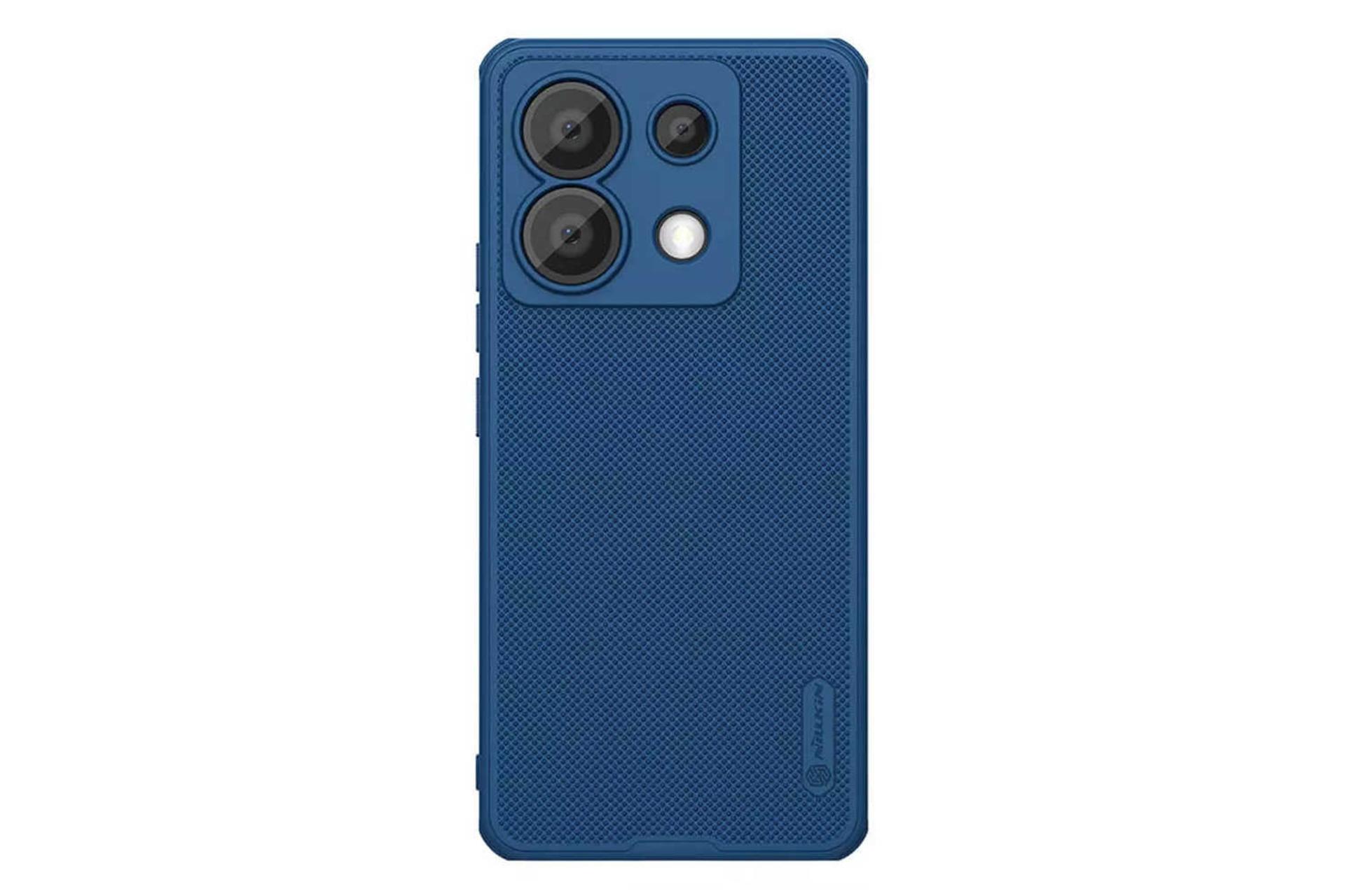 نمای پشت قاب گوشی نیلکین مدل Super Frosted Shield Pro مناسب شیائومی Redmi Note 13 Pro / Poco X6 رنگ آبی