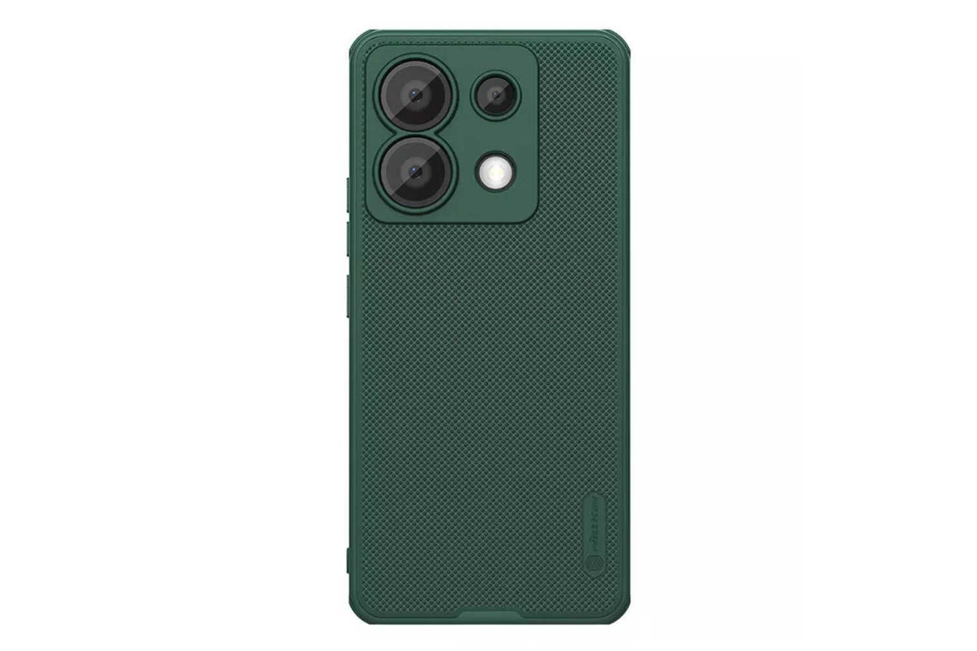 نمای پشت قاب گوشی نیلکین مدل Super Frosted Shield Pro مناسب شیائومی Redmi Note 13 Pro / Poco X6 رنگ سبز