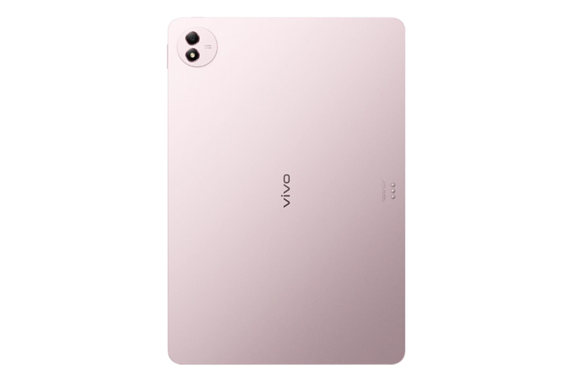 نمای پنل پشت تبلت ویوو پد 5 پرو / vivo Pad5 Pro با نمایش لوگو و دوربین پنل پشت رنگ صورتی