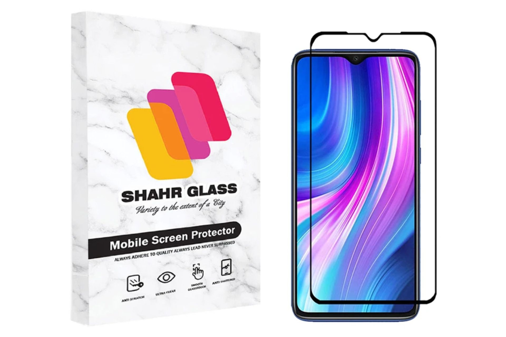 محافظ صفحه نمایش گوشی شهر گلس مدل CRM مناسب ردمی Note 8 Pro