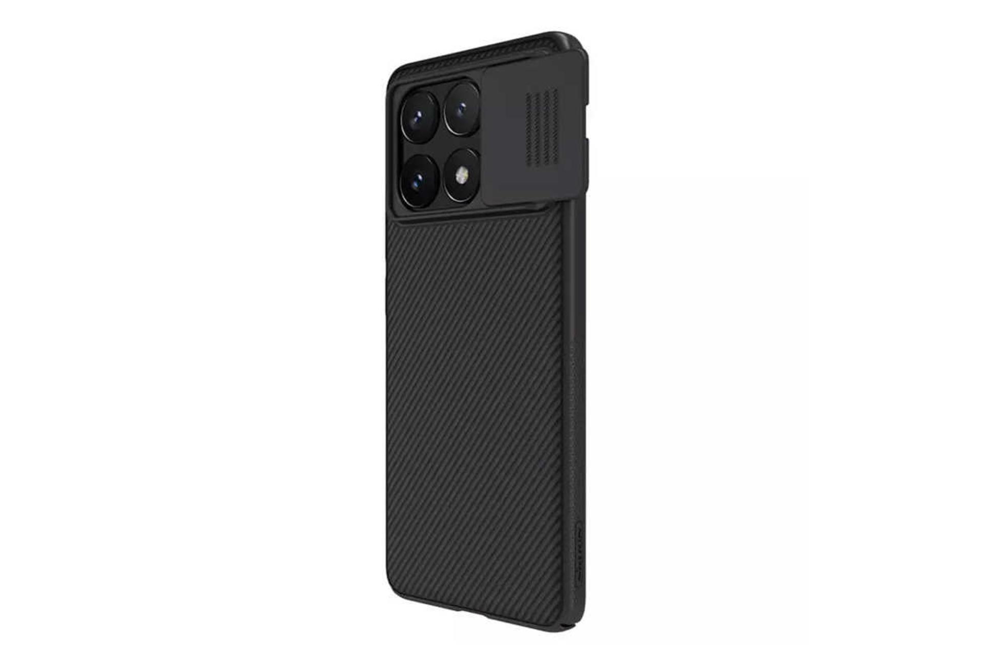 نمای سمت راست قاب گوشی نیلکین مدل CamShield مناسب شیائومی Redmi K70E / Poco X6 Pro رنگ مشکی