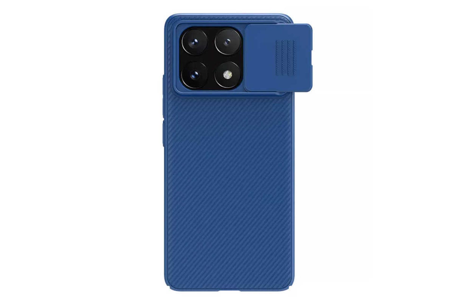 نمای پشت قاب گوشی نیلکین مدل CamShield مناسب شیائومی Redmi K70E / Poco X6 Pro رنگ آبی