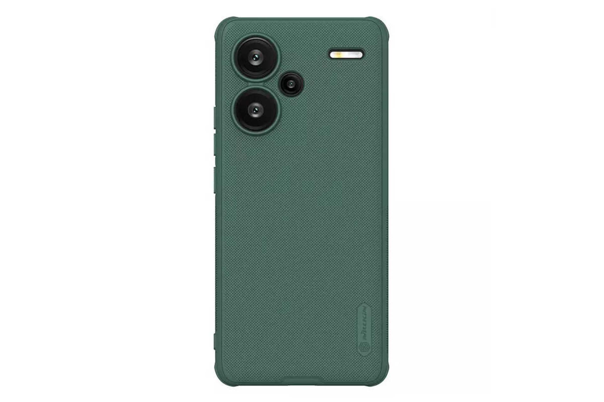 نمای پشت قاب گوشی نیلکین مدل Super Frosted Shield Pro مناسب شیائومی Redmi Note 13 Pro Plus رنگ سبز