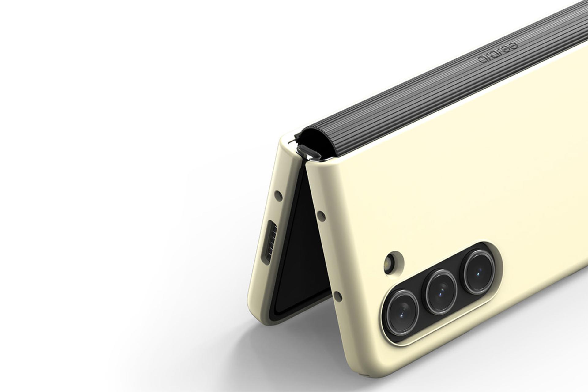 قاب گوشی آراری Araree Aero Flex For Samsung Galaxy Z Fold5 رنگ بژ نمای جانبی