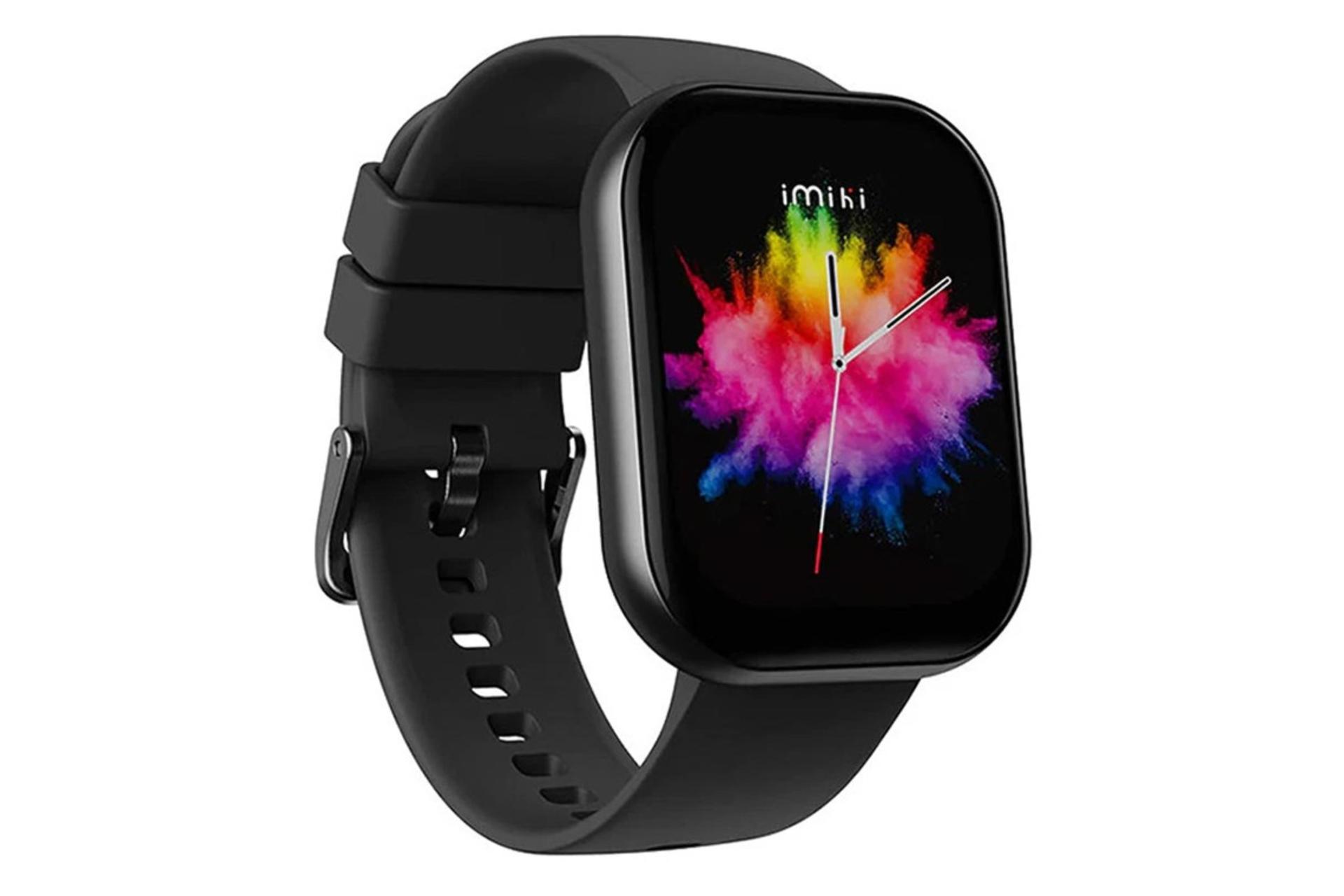 سمت چپ ساعت هوشمند آی می لب IMIKI SE1 شیائومی مشکی / Xiaomi IMILAB IMIKI SE1