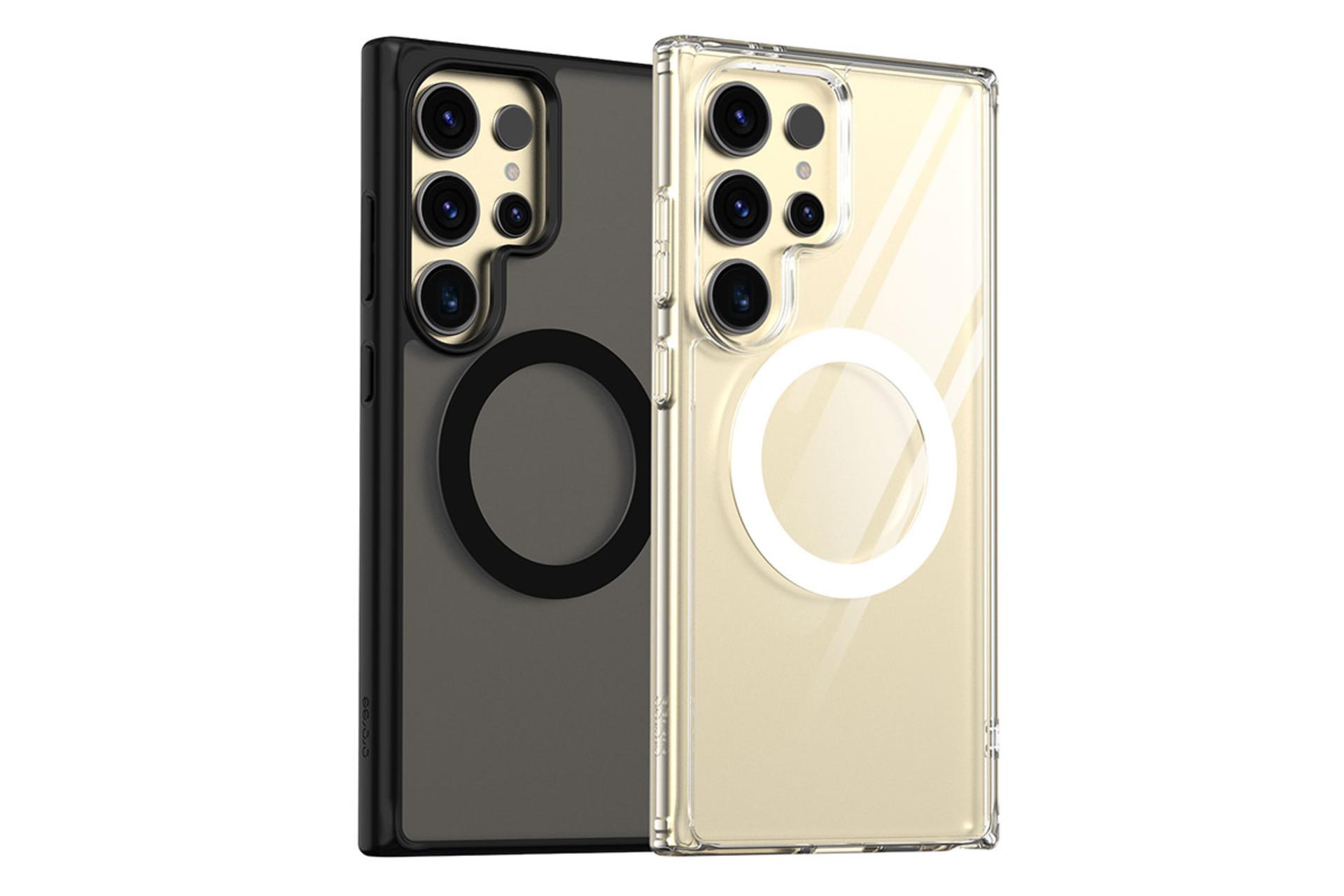 قاب گوشی آراری Araree Duple M For Samsung Galaxy S24 Ultra رنگ مشکی و شفاف