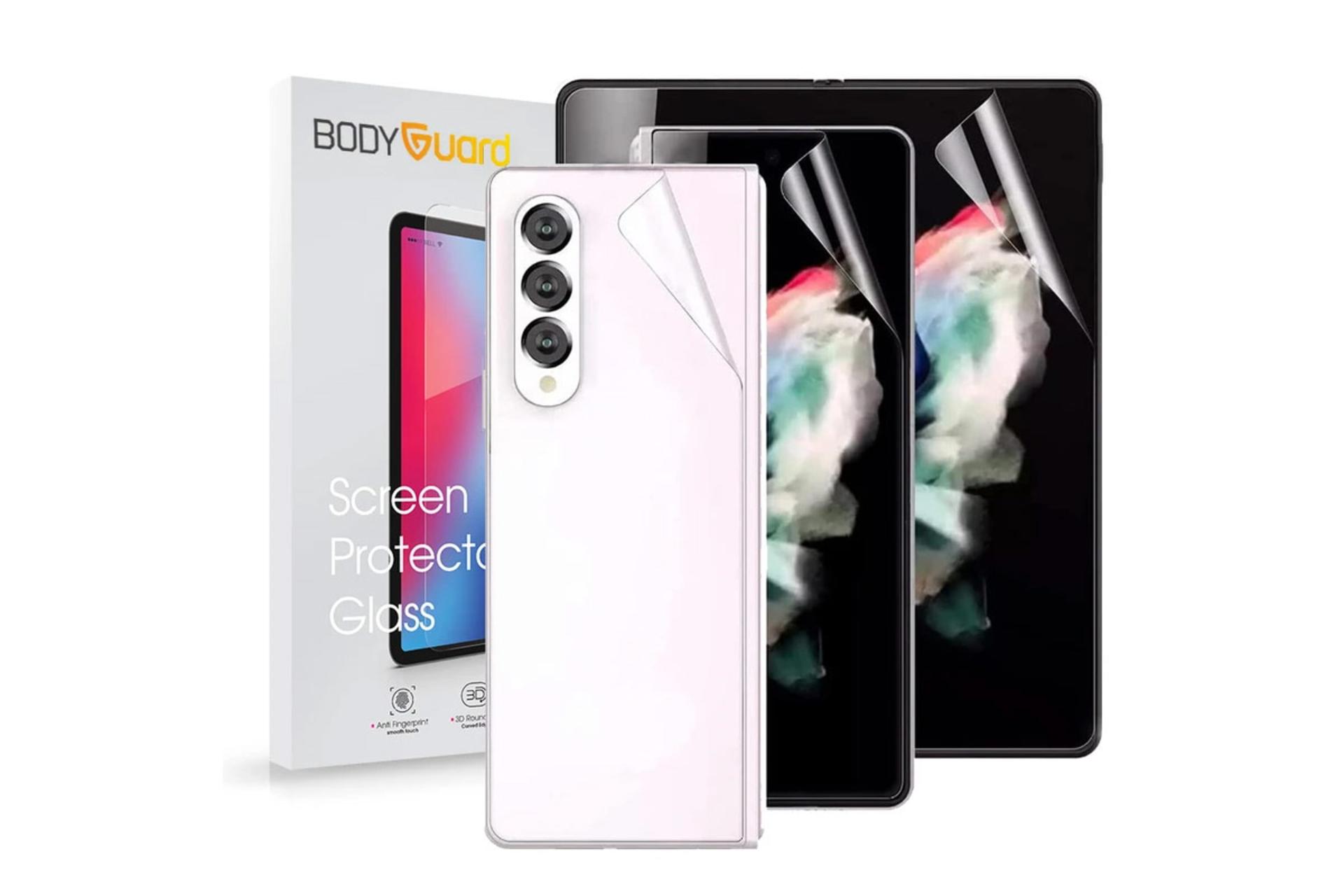 محافظ صفحه نمایش گوشی بادیگارد مدل HydroGel مناسب سامسونگ Galaxy Z Fold4 به همراه محافظ پشت گوشی