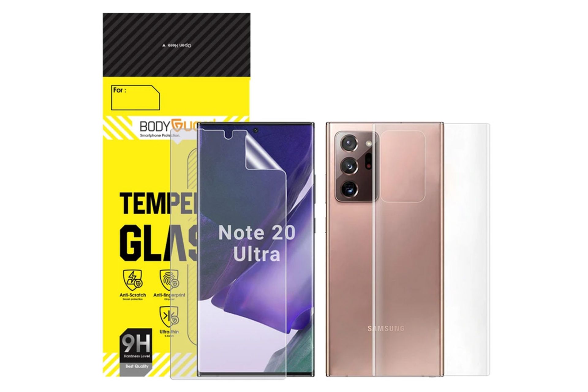 محافظ صفحه نمایش گوشی بادیگارد مدل HydroGel 2 مناسب سامسونگ Galaxy Note20 Ultra به همراه محافظ پشت گوشی