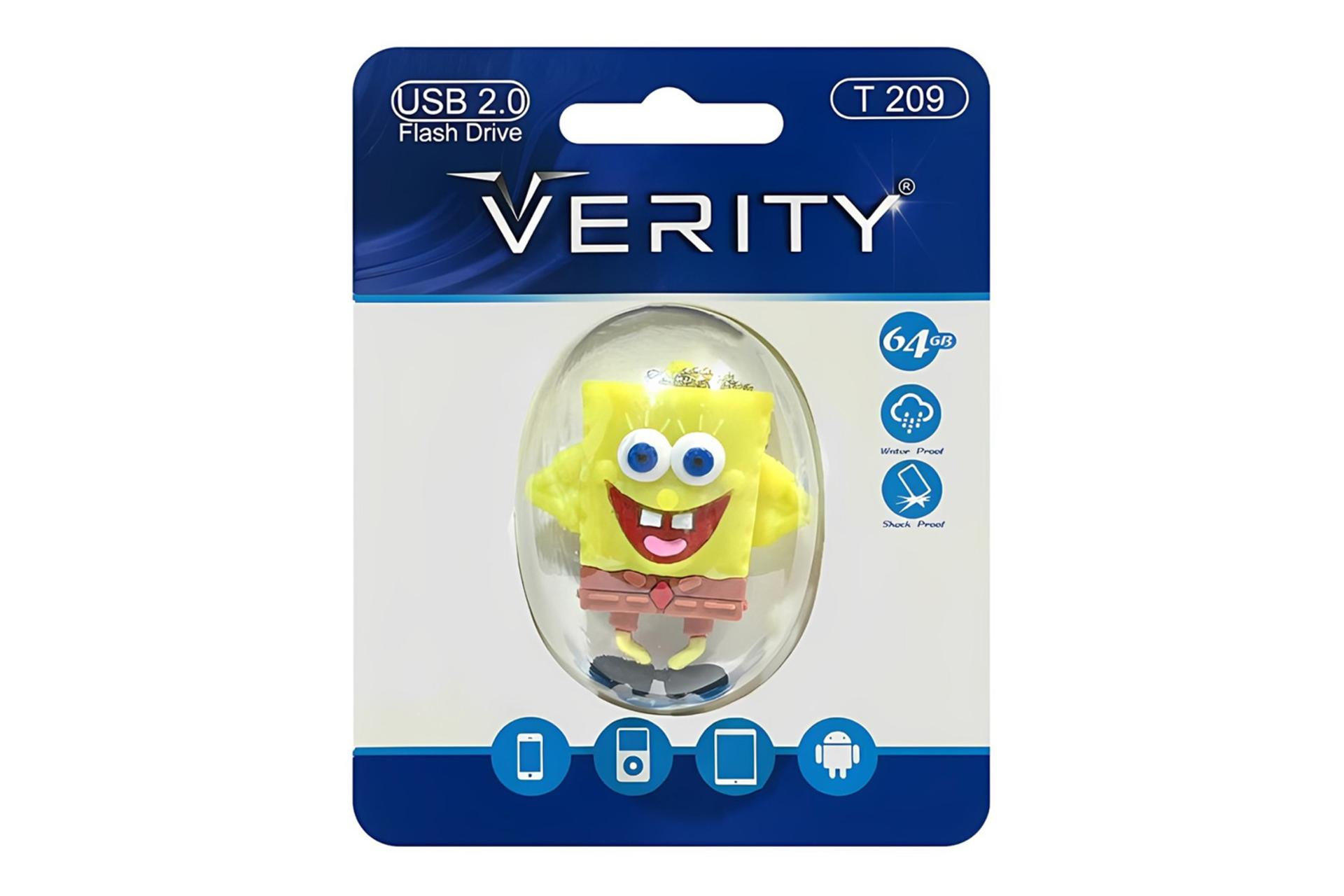 جعبه فلش مموری وریتی Verity T 209 64GB USB 2.0