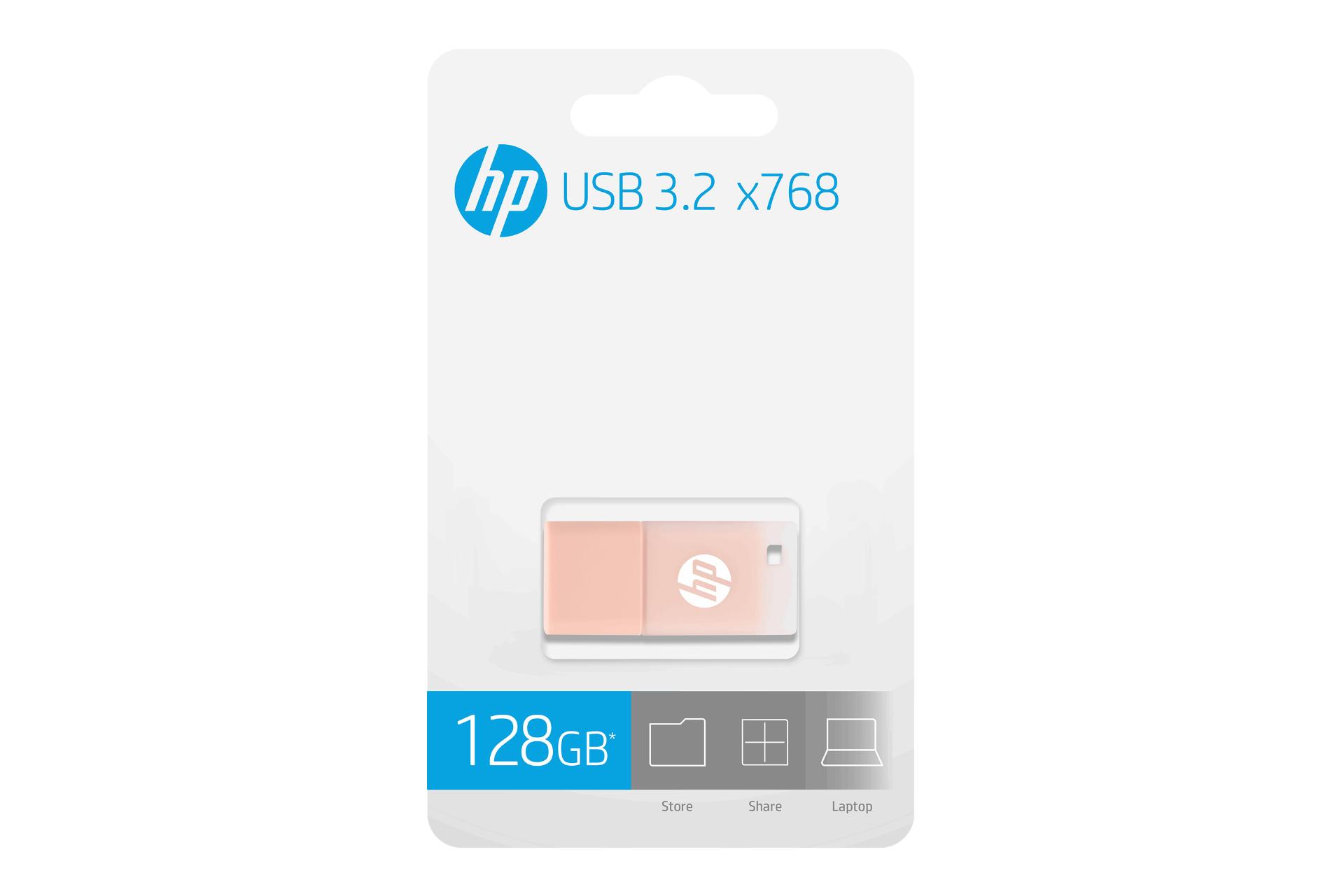 جعبه فلش مموری اچ پی HP x768 128GB USB 3.2