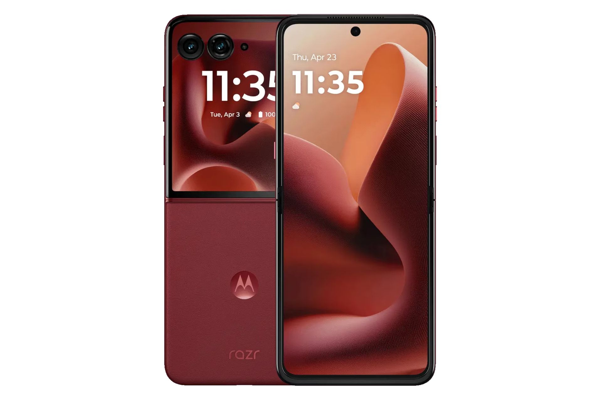 پنل جلو و پشت گوشی موبایل ریزر 60 اولترا موتورولا قرمز / Motorola Razr 60 Ultra