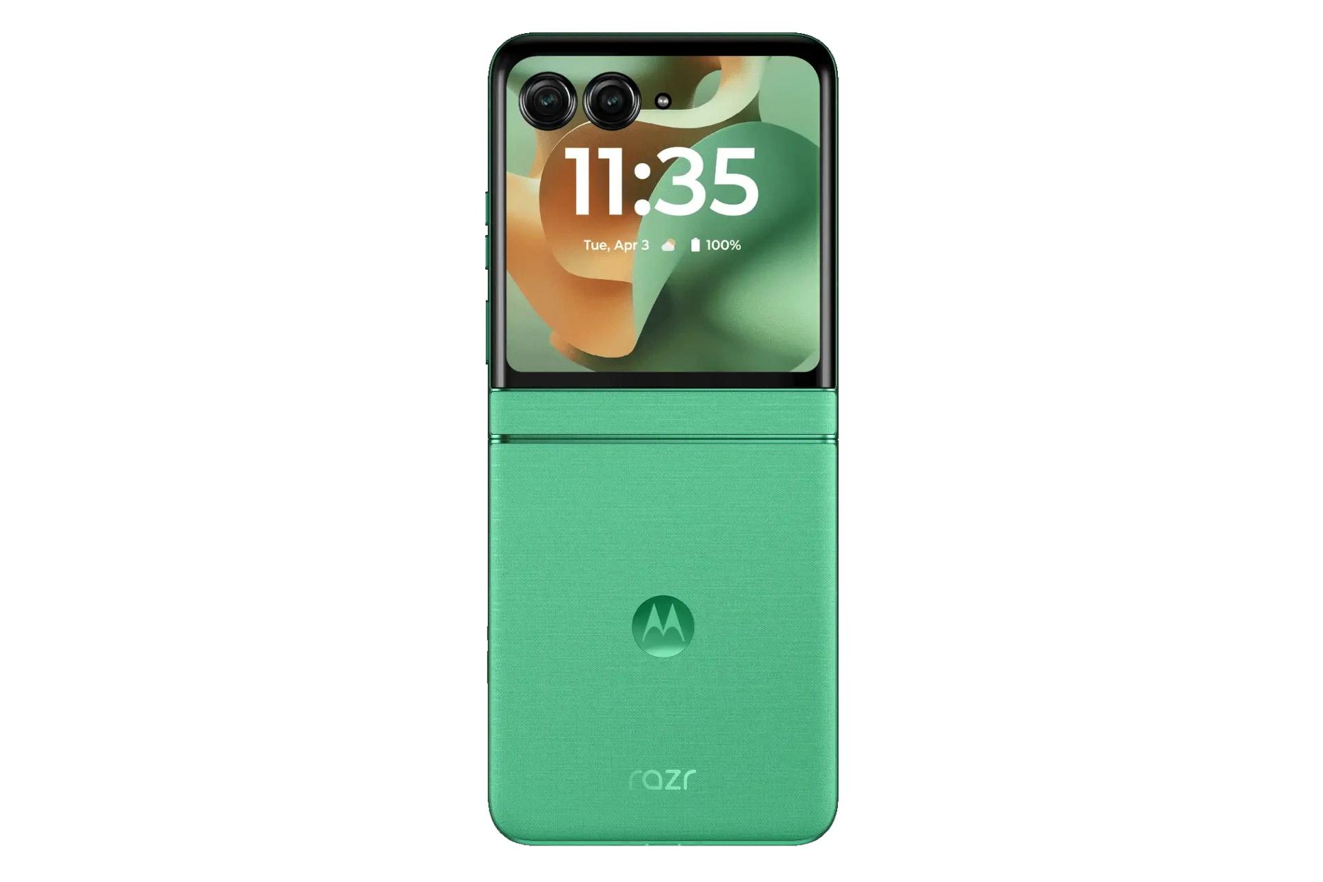 پنل پشت و چینش دوربین گوشی موبایل ریزر 60 موتورولا سبز / Motorola Razr 60