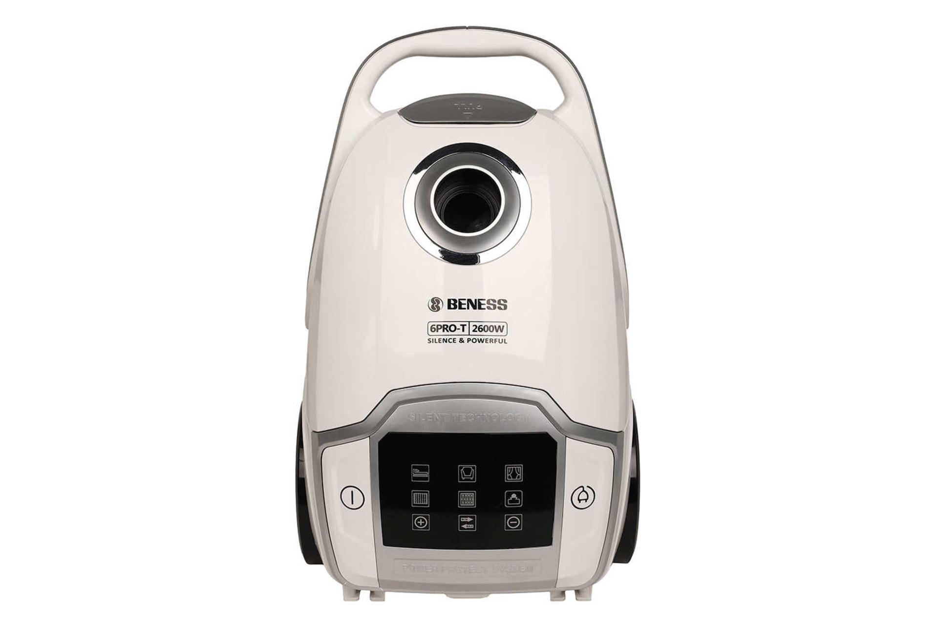 نمای جلوی جاروبرقی بنس 6PRO-T رنگ سفید