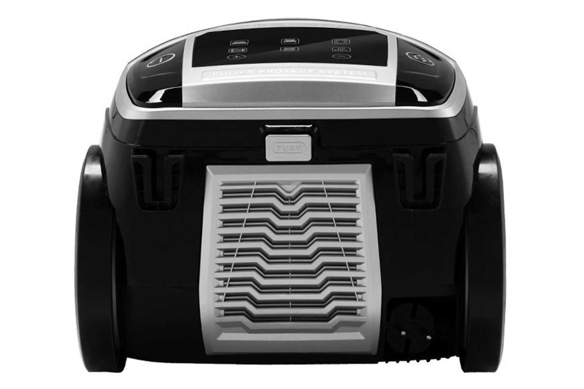 نمای پشت جاروبرقی بنس 6PRO-T رنگ مشکی نقره‌ای