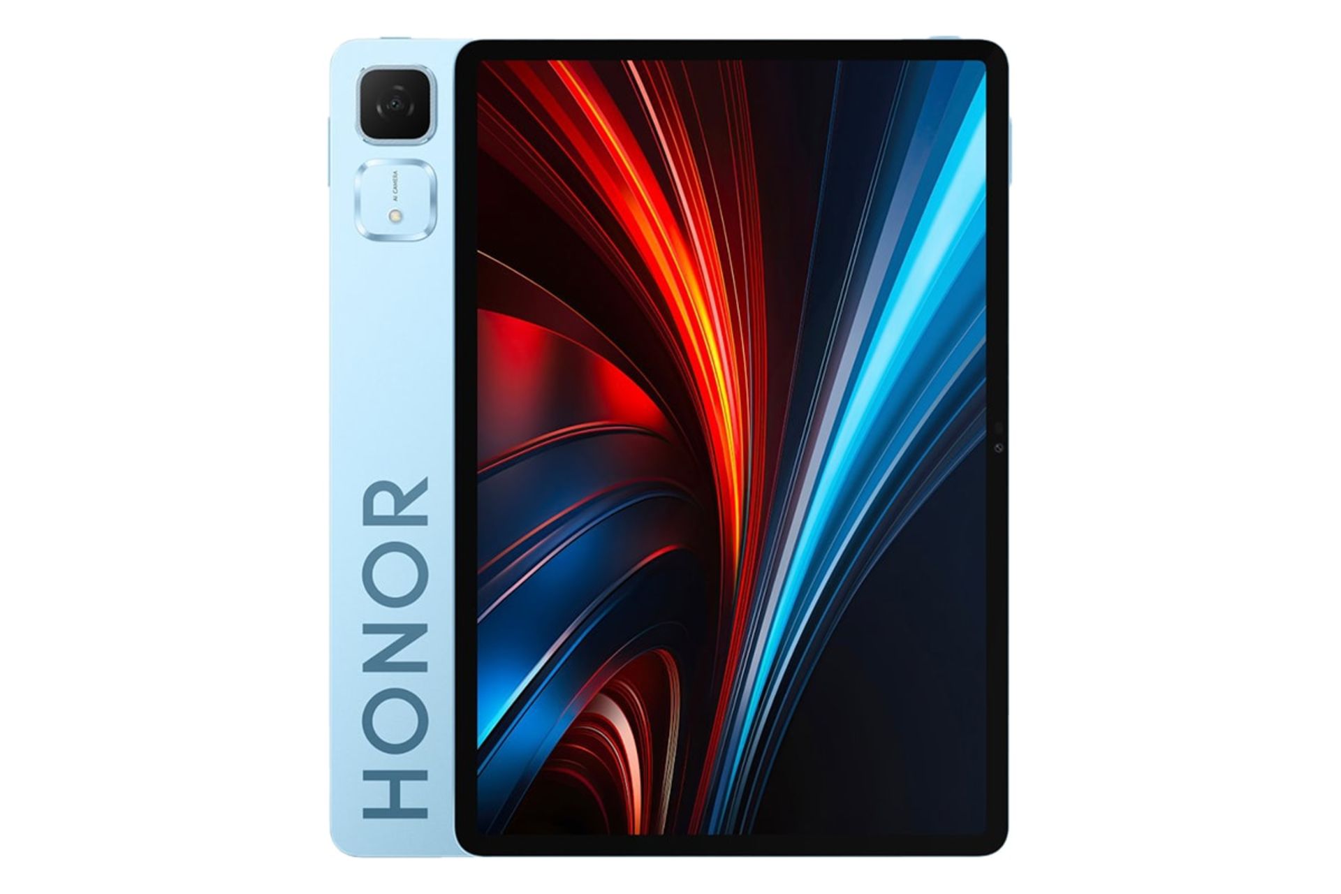 نمای کلی تبلت آنر تبلت GT با نمایشگر روشن و نمایش لوگو و دوربین پنل پشت