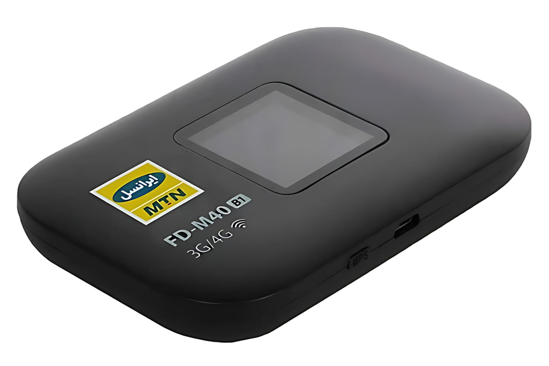 نمای کناری مودم و روتر سیم‌ کارتی ایرانسل Irancell FD-M40 B1