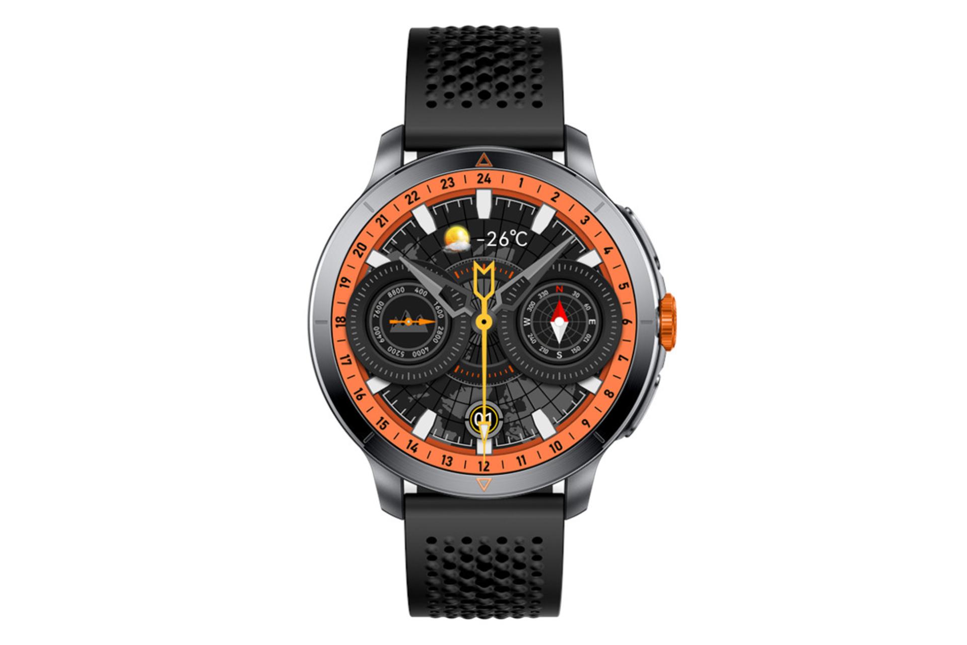 ساعت هوشمند شیائومی Xiaomi Glorimi GX RACE مشکی از نمای روبرو