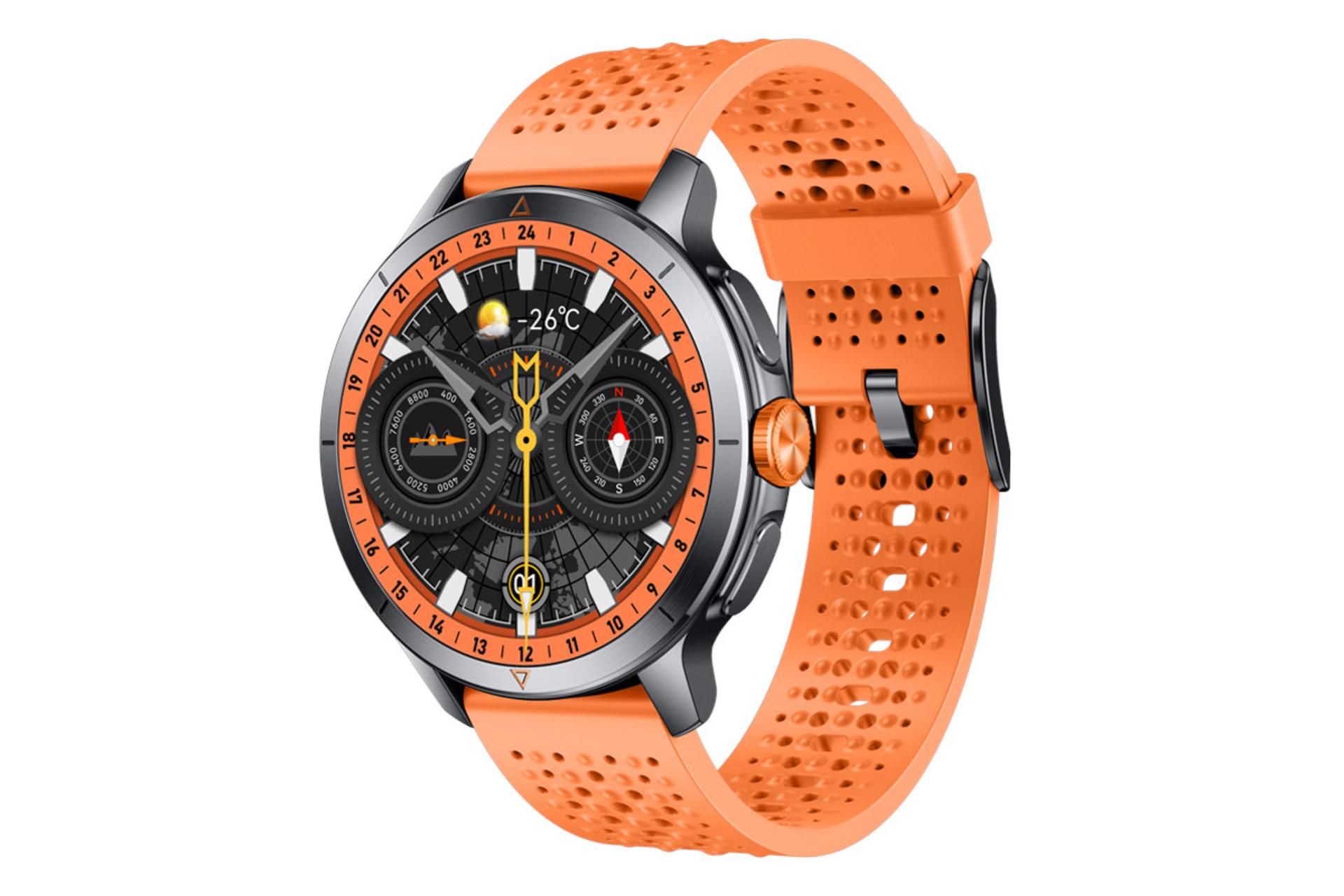 ساعت هوشمند شیائومی Xiaomi Glorimi GX RACE مشکی با بند نارنجی