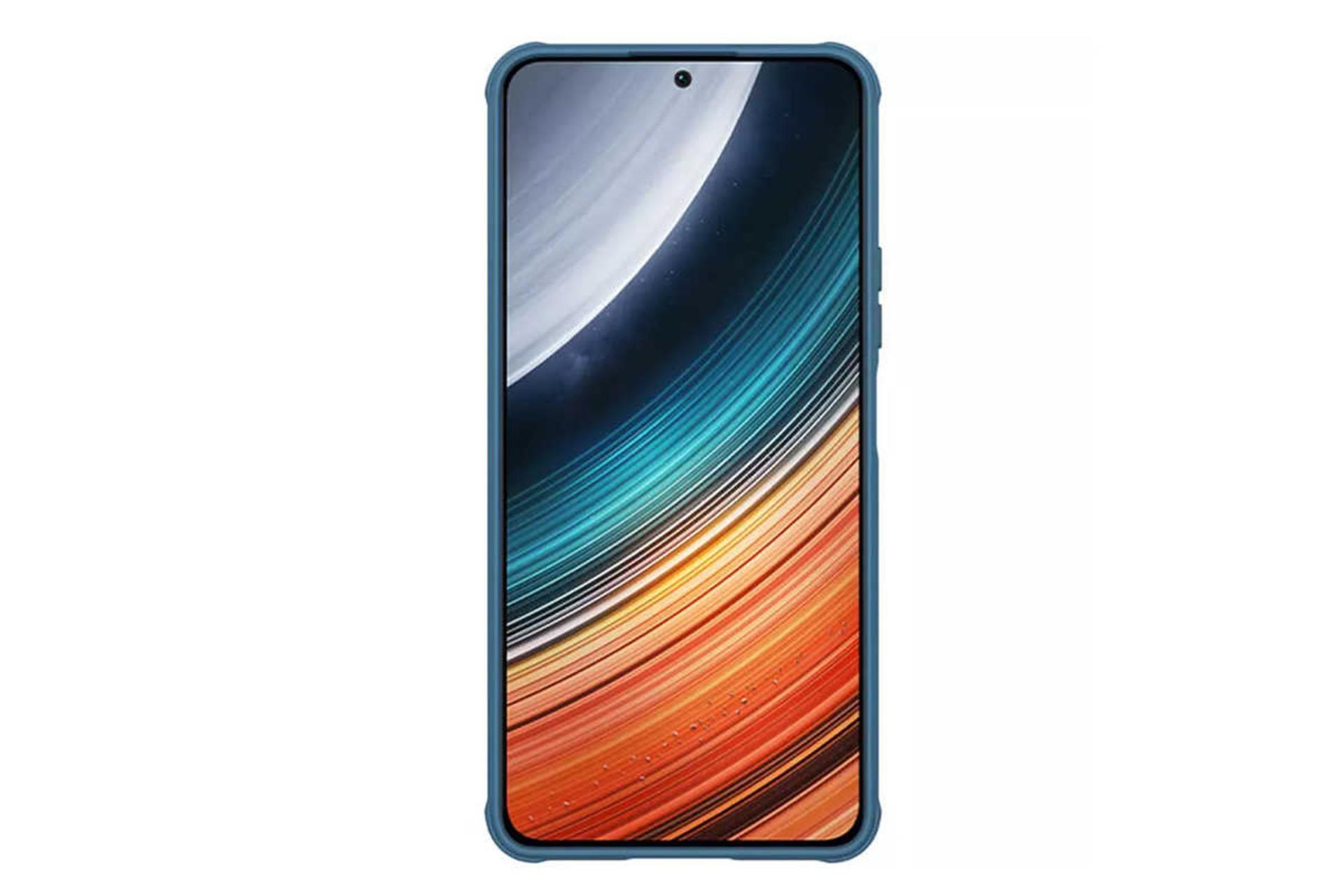 نمای بالای قاب گوشی نیلکین مدل CamShield Pro مناسب شیائومی Redmi K40S / Poco F4 رنگ آبی