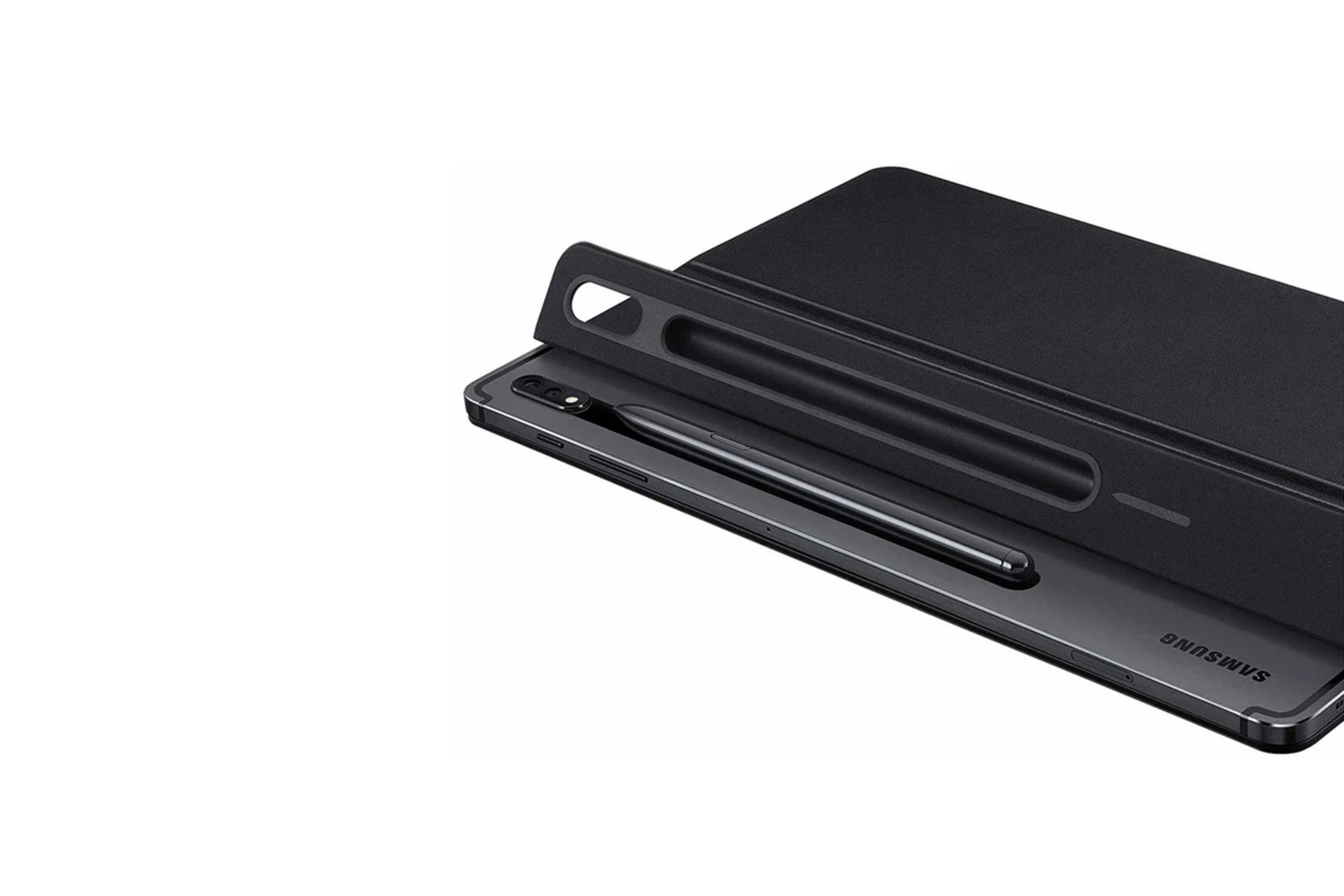 ساختار قاب تبلت کیف کلاسوری سامسونگ مدل Book Cover Keyboard مناسب سامسونگ Galaxy Tab S8 Plus / S7 Plus