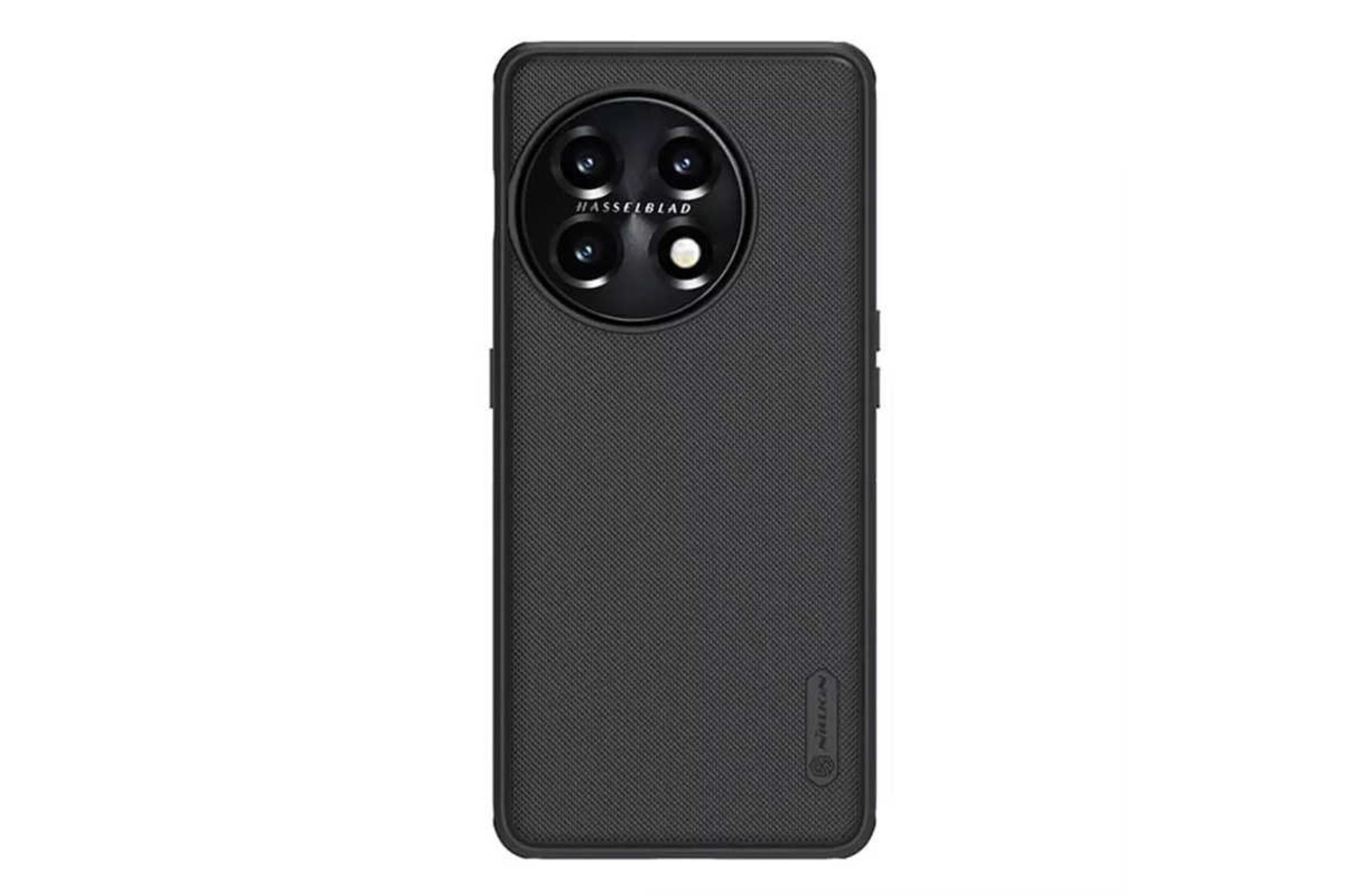 نمای پشت قاب گوشی نیلکین مدل Super Frosted Shield Pro مناسب وان پلاس 11 رنگ مشکی