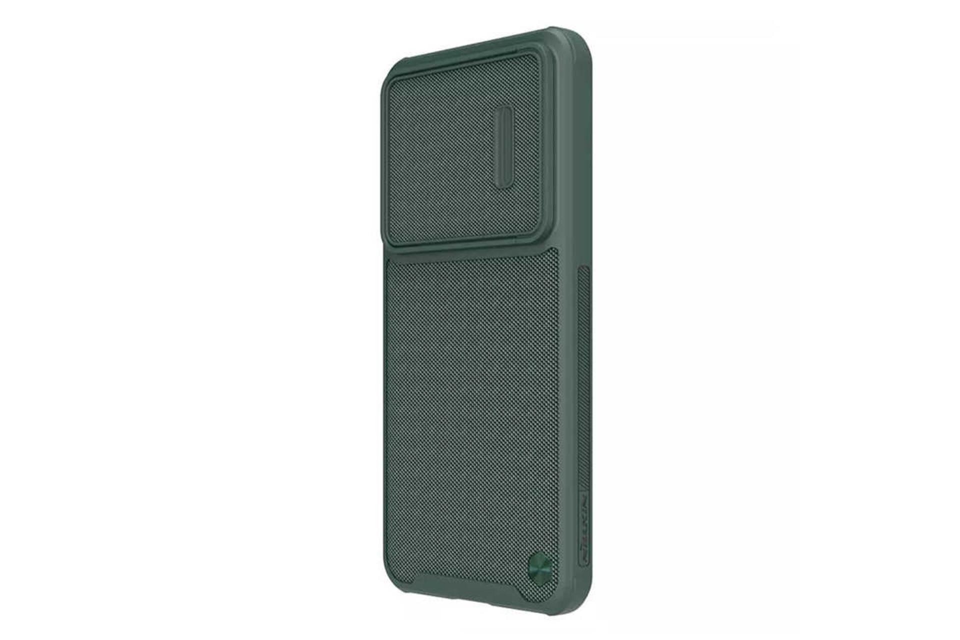 نمای سمت راست قاب گوشی نیلکین مدل Textured S مناسب شیائومی 12T / Redmi K50 Ultra رنگ سبز