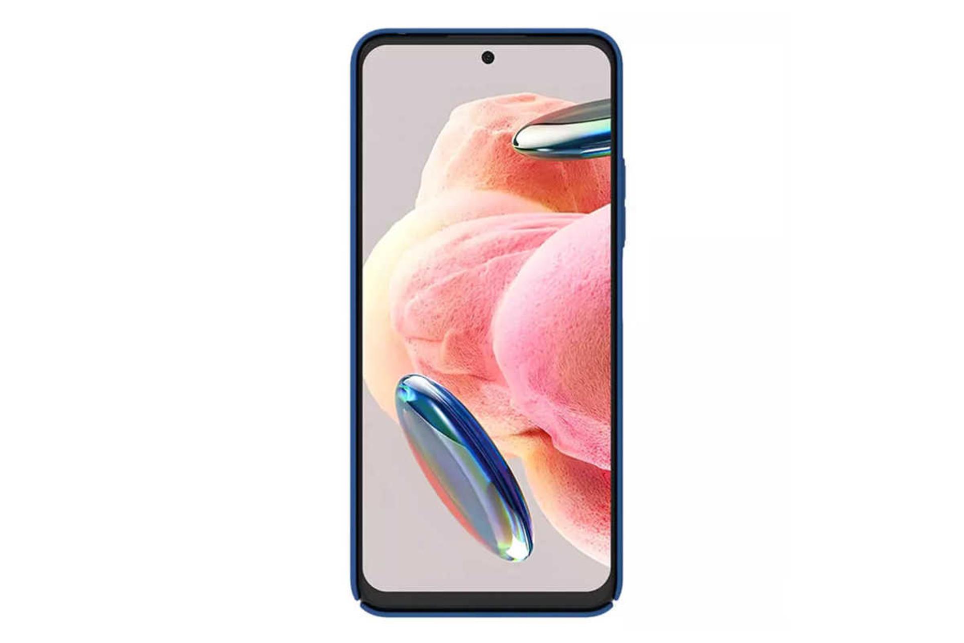 نمای بالای قاب گوشی نیلکین مدل CamShield مناسب شیائومی Redmi Note 12 4G رنگ آبی