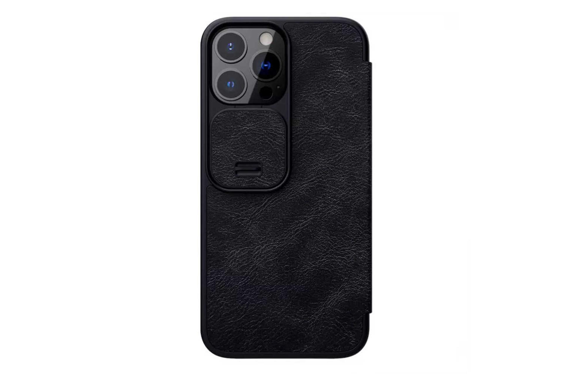 کیف کلاسوری نیلکین مدل Qin Pro Leather مناسب اپل iPhone 13 Pro رنگ مشکی
