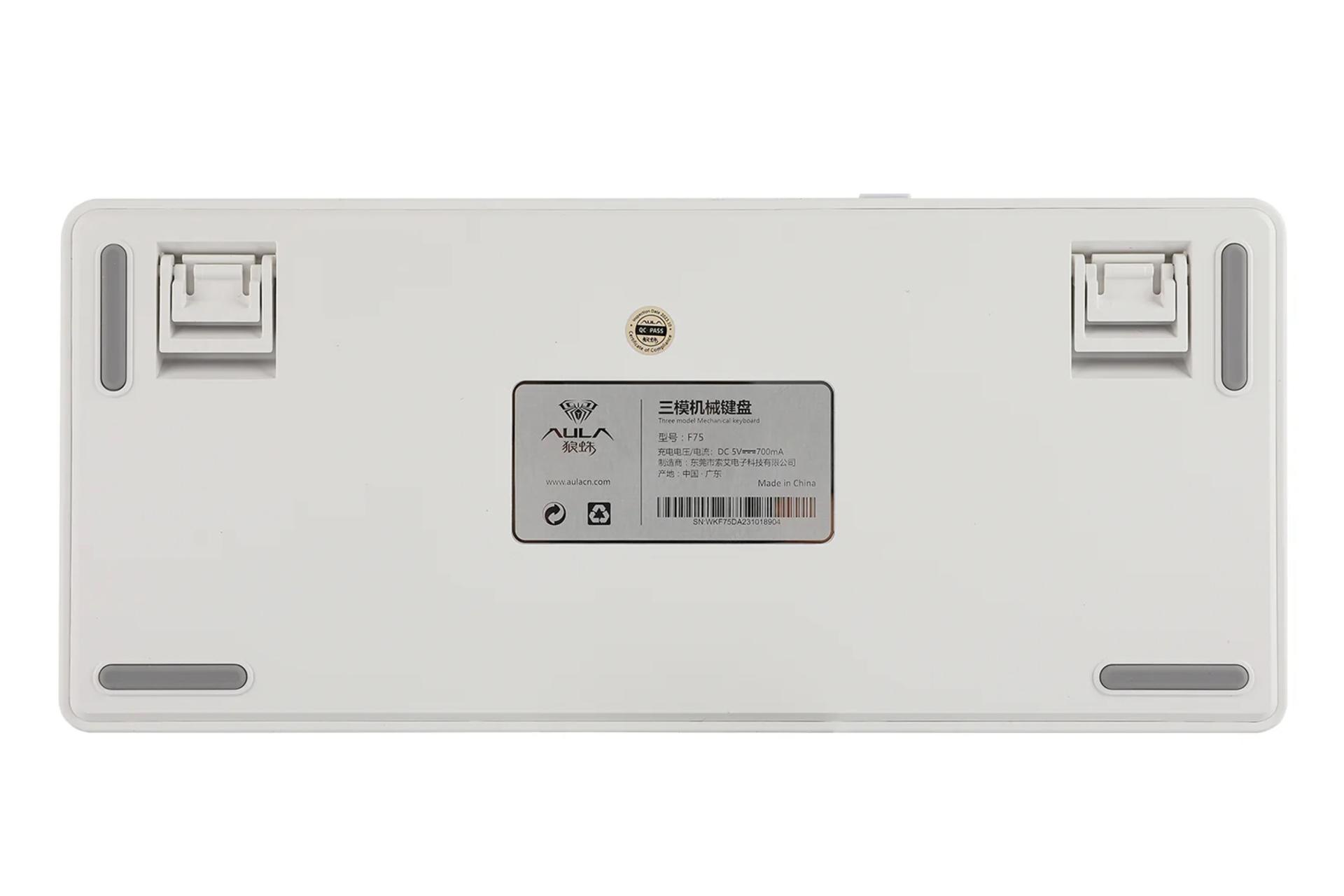 نمای پشت و بدنه کیبورد آئولا F75