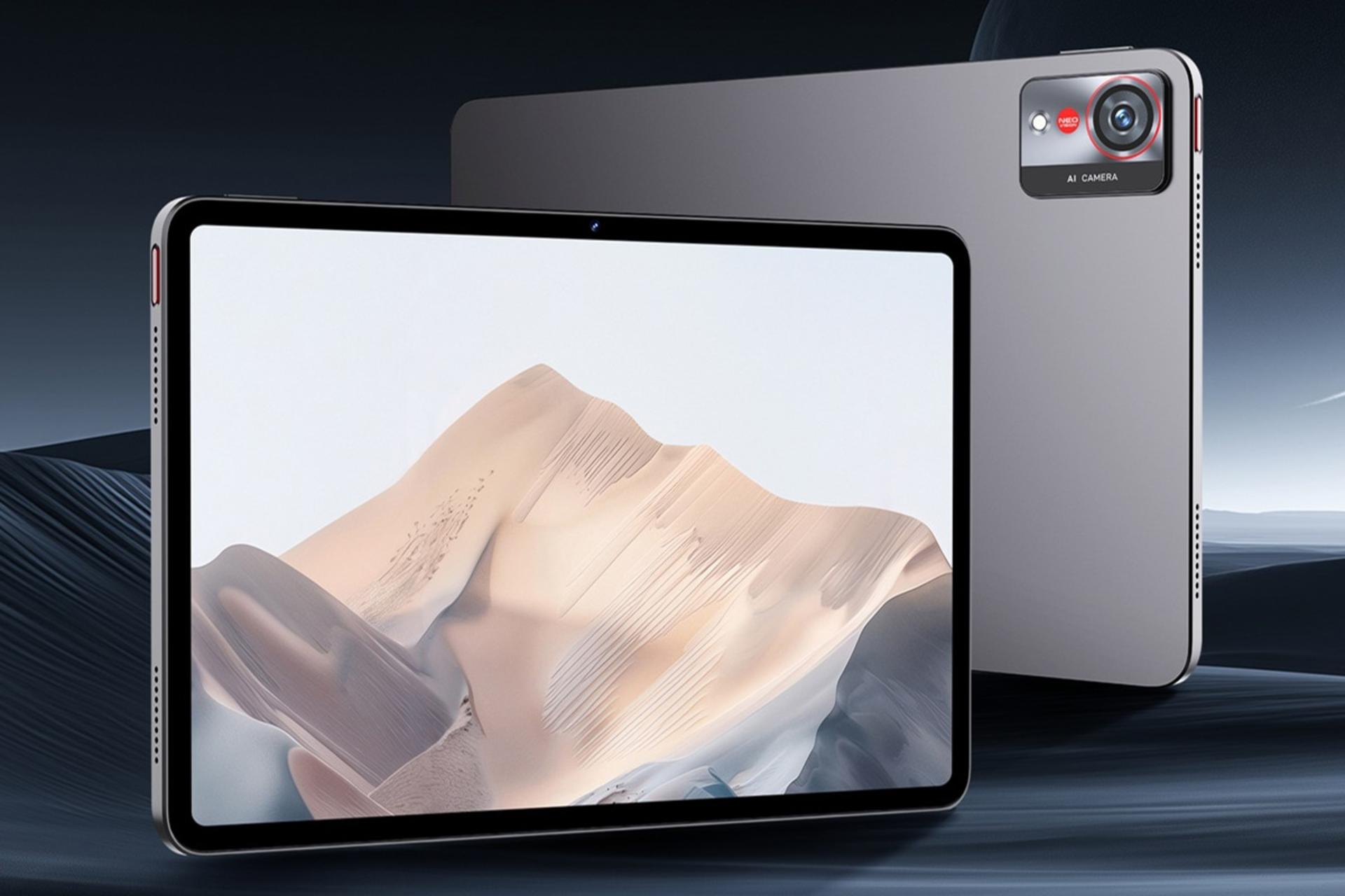 نمای نیمرخ پنل پشت و جلو تبلت نوبیا تبلت پرو زد تی ای / ZTE nubia Tablet Pro با نمایش لبه‌های کناری