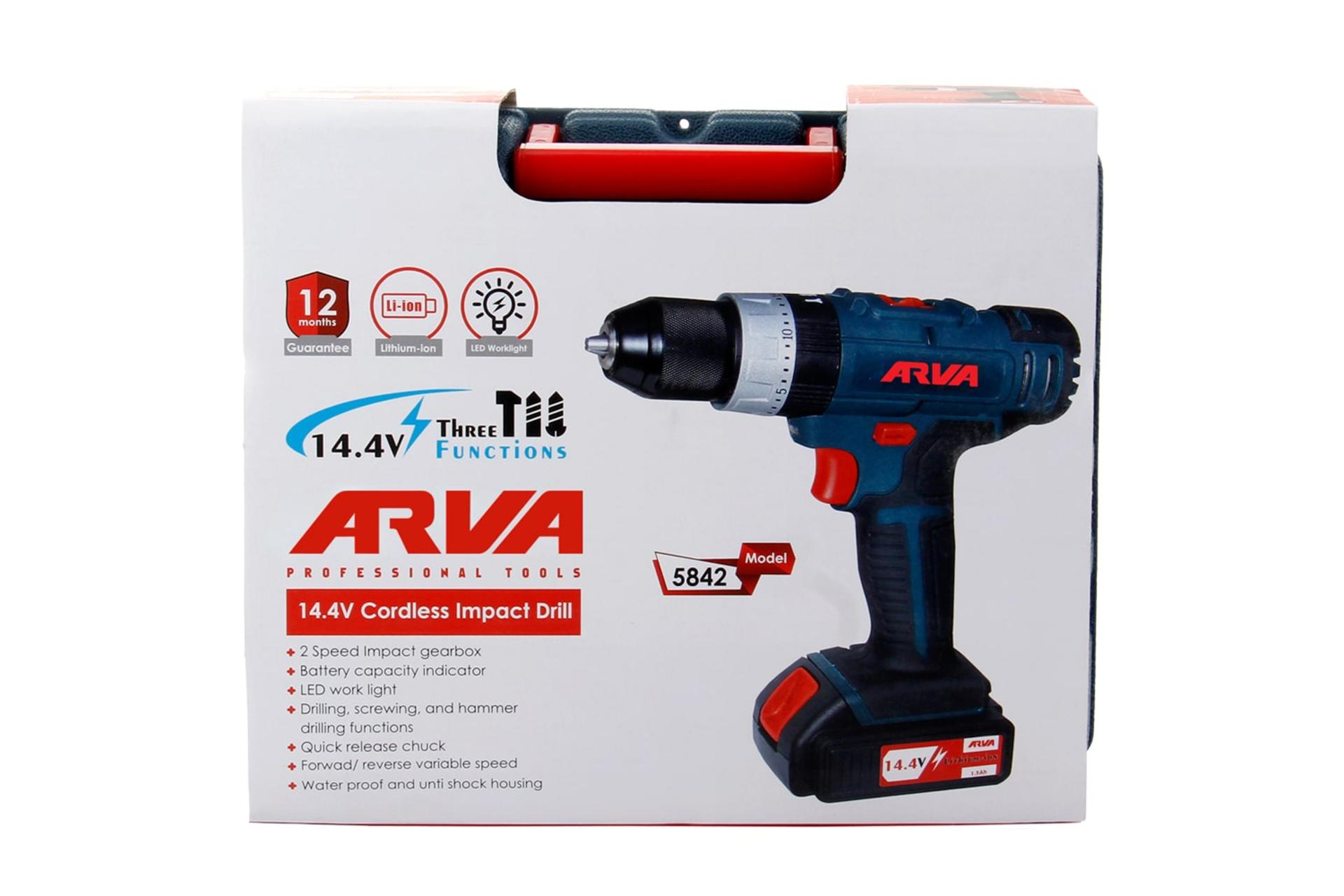 جعبه دریل پیچ گوشتی شارژی آروا 5842