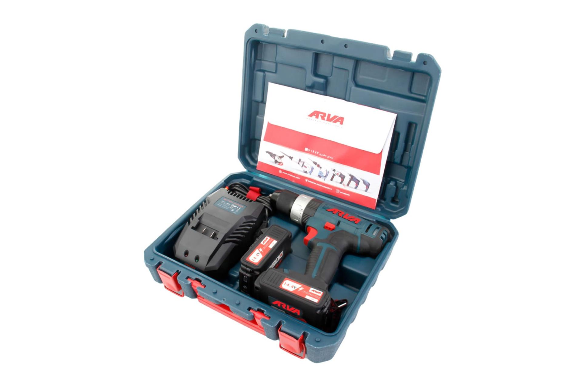 اقلام همراه دریل پیچ گوشتی شارژی آروا 5842