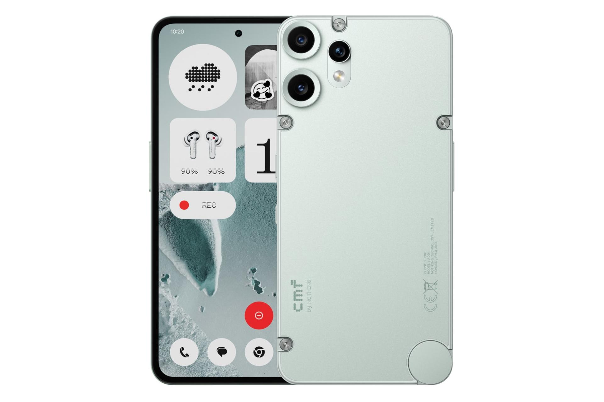 پنل جلو و پشت گوشی موبایل سی ام اف فون 2 پرو سبز روشن / CMF Phone 2 Pro