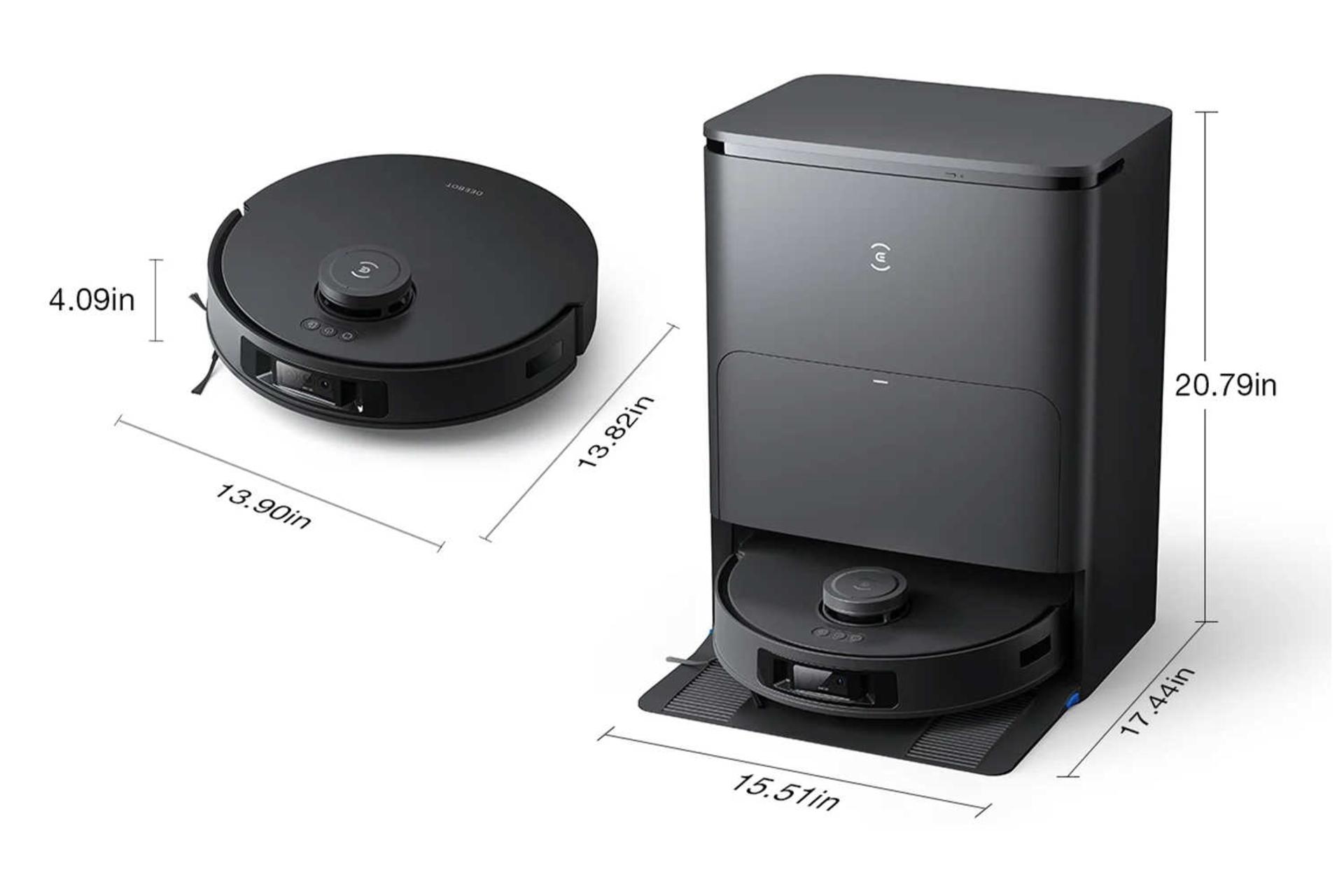 ابعاد جارو رباتیک اکووکس DEEBOT T30S PRO