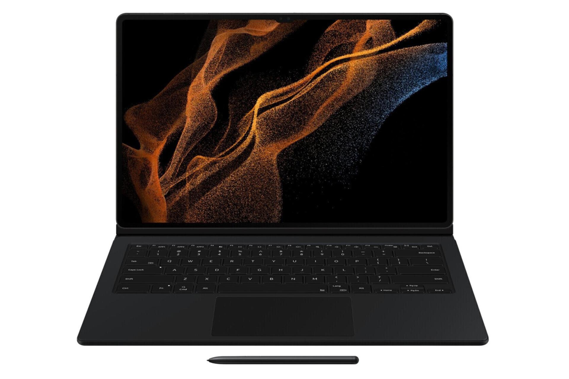 قاب تبلت کیف کلاسوری سامسونگ مدل Book Cover Keyboard مناسب سامسونگ Galaxy Tab S8 Ultra