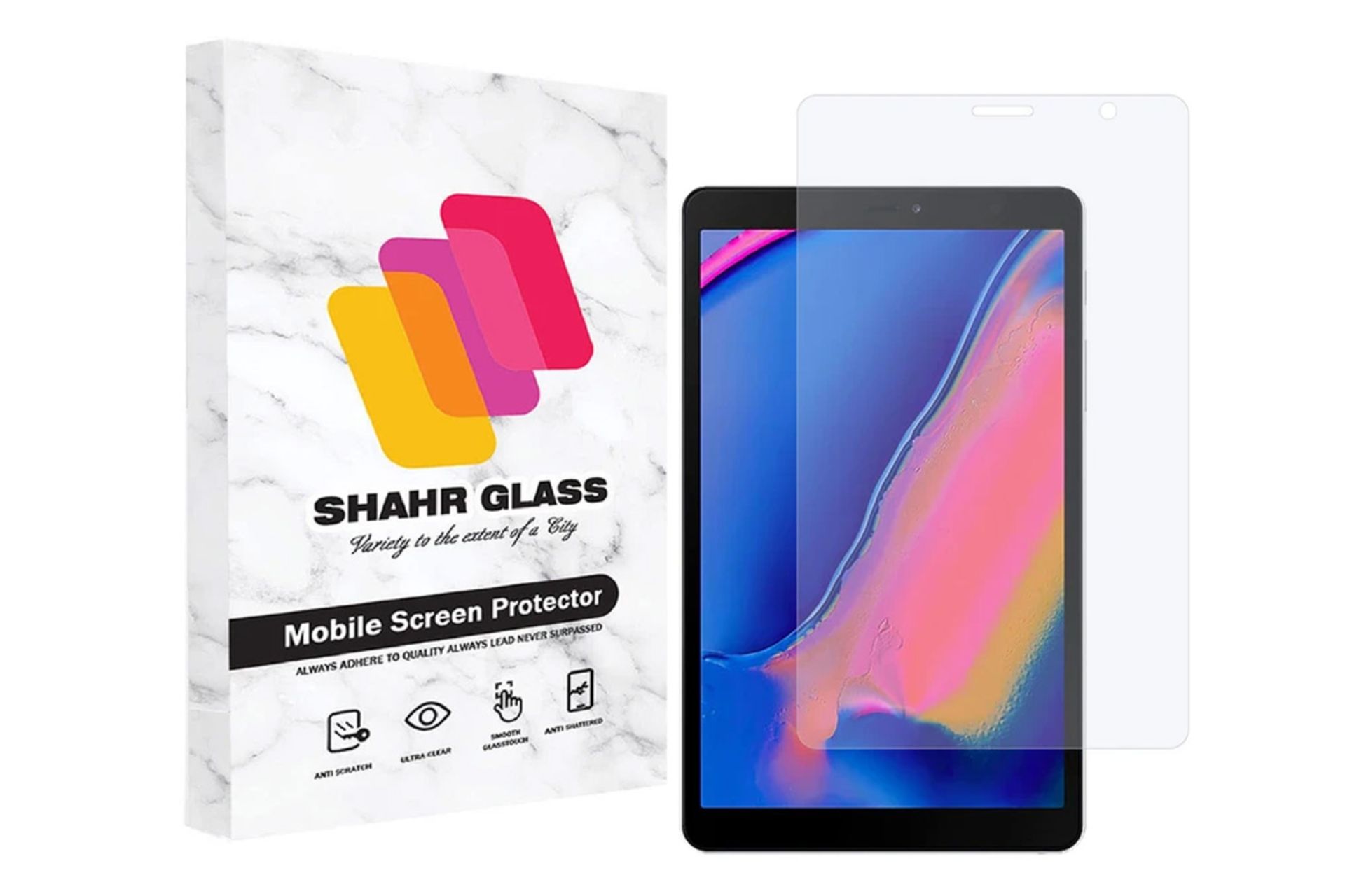 محافظ صفحه نمایش تبلت شهر گلس SHAHR GLASS SMPT1 for Samsung Galaxy Tab A 8.0 & S Pen 2019