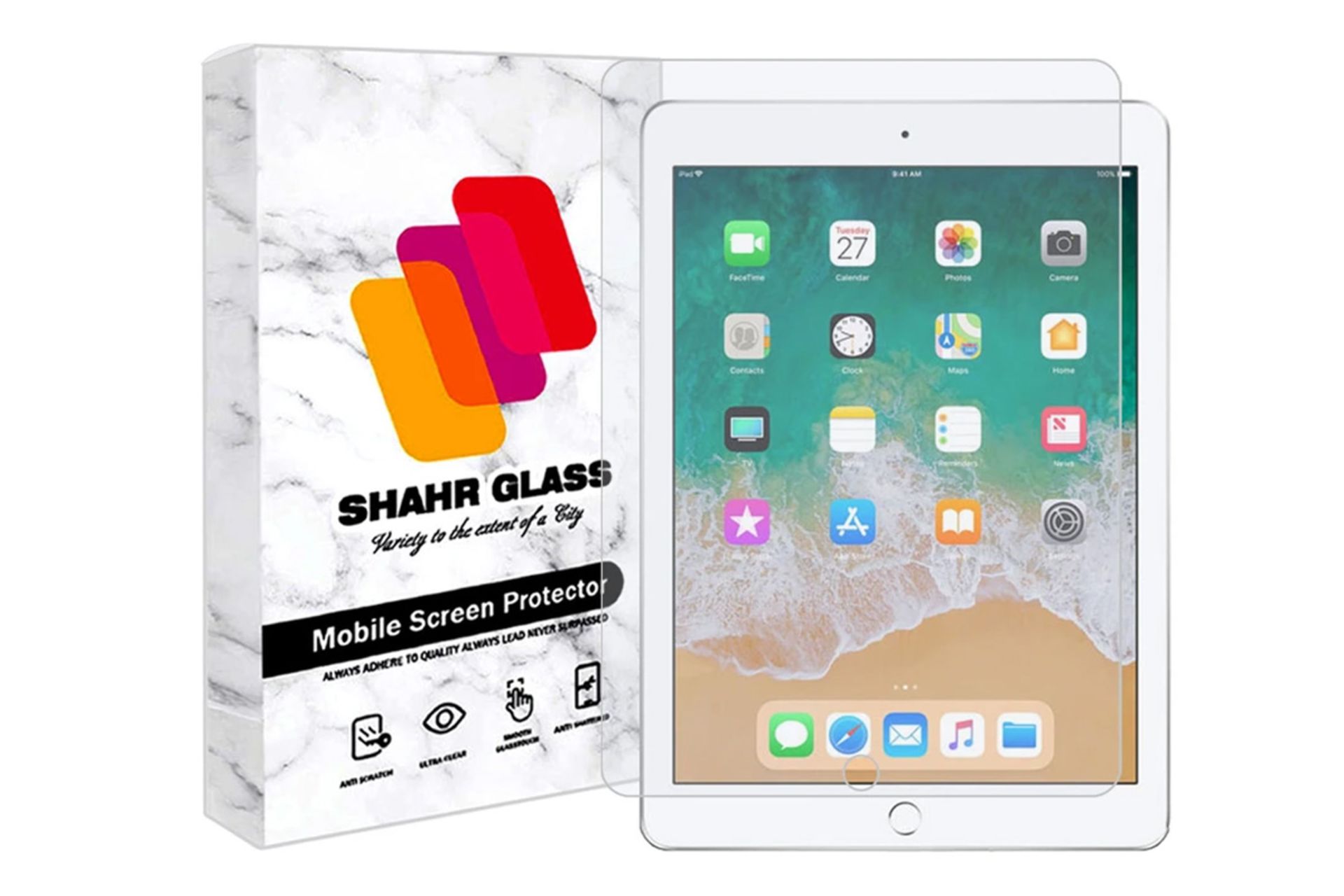 محافظ صفحه نمایش تبلت شهر گلس SHAHR GLASS TABSHS9 for Apple iPad 9.7 2017