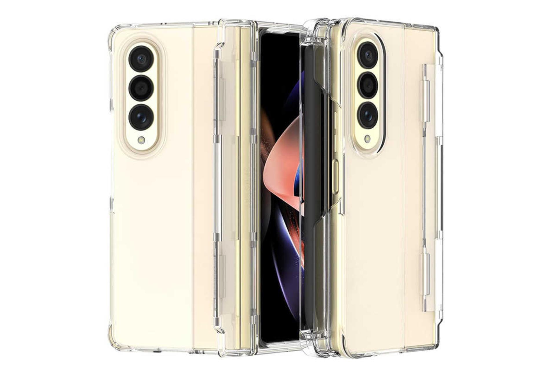  قاب گوشی آراری مدل Nukin مناسب سامسونگ Galaxy Z Fold4 طراحی شفاف