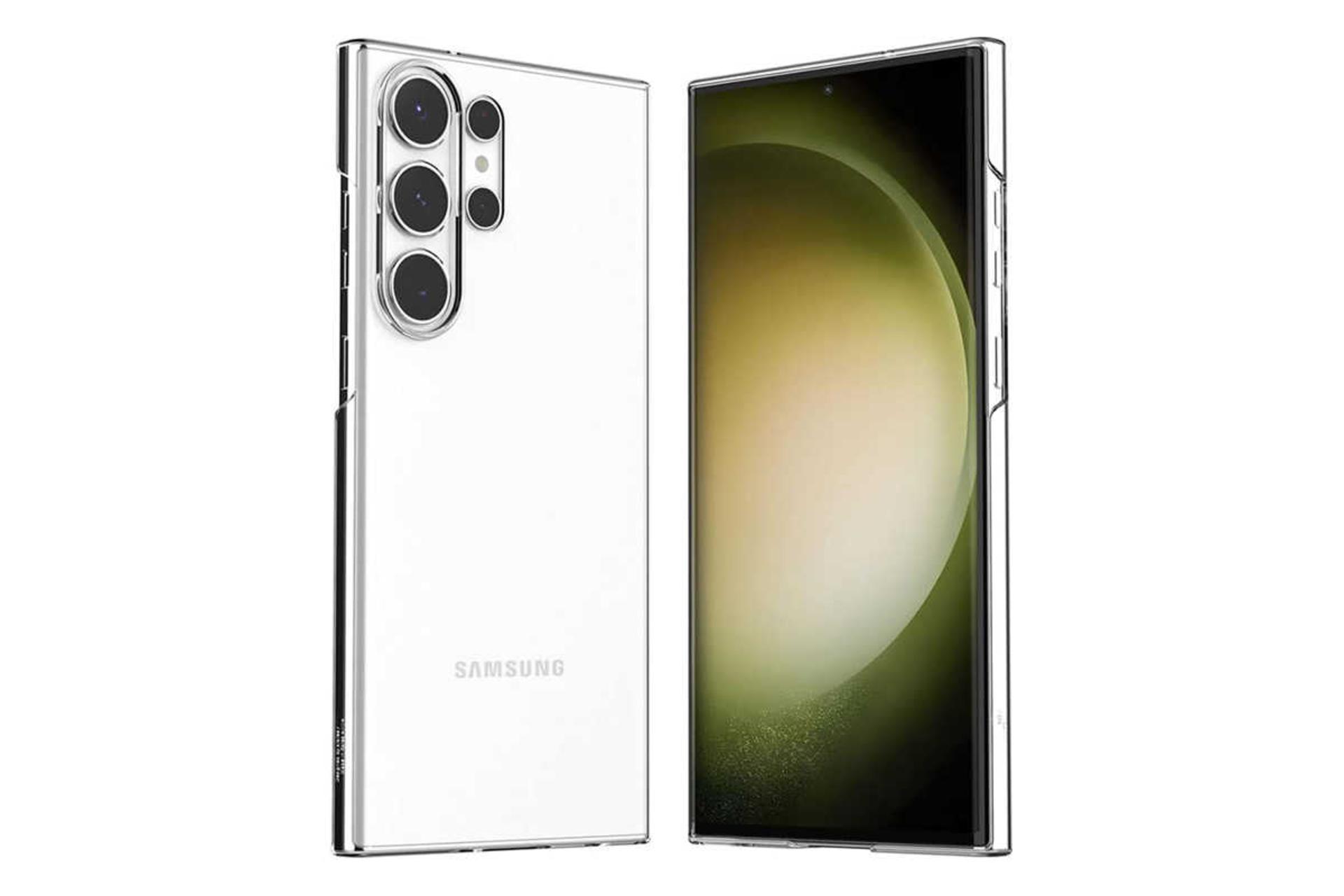 نمای پشت و جلوی قاب گوشی آراری مدل Nukin مناسب سامسونگ Galaxy S23 Ultra