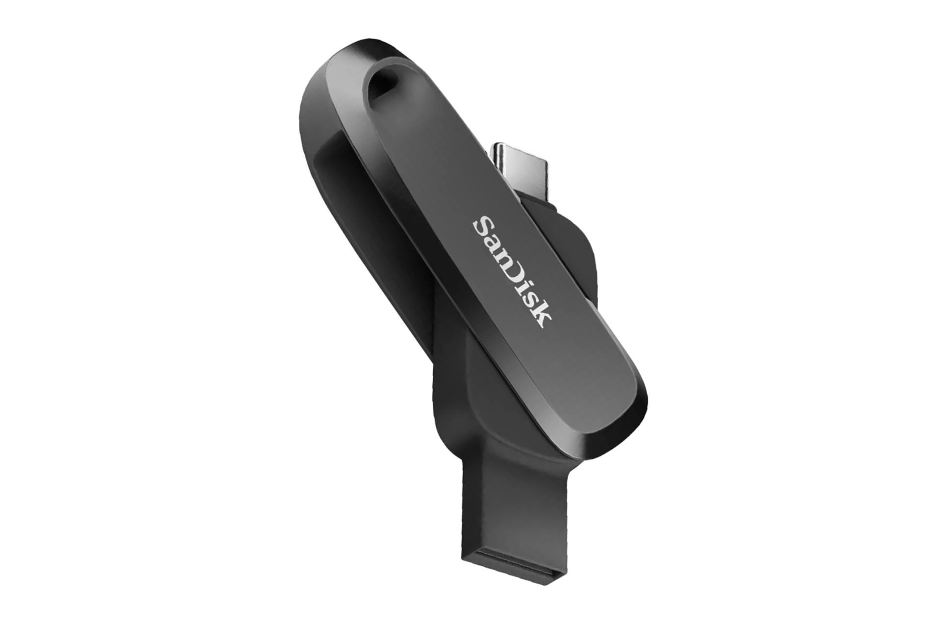 نمای کناری فلش مموری سن دیسک SanDisk Phone Drive 64GB USB 3.2