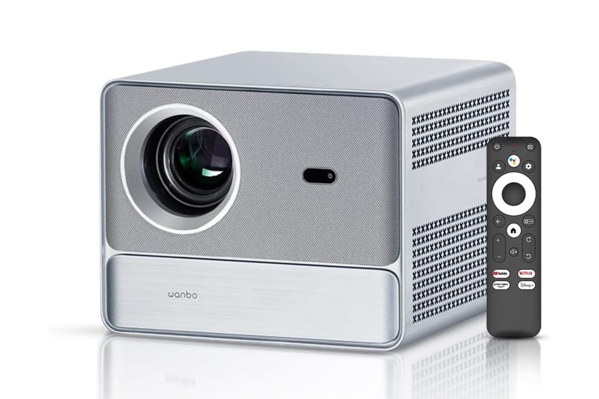 ویدیو پروژکتور شیائومی ونبو Xiaomi WANBO DaVinci 1 نمای جلو به همراه ریموت کنترل