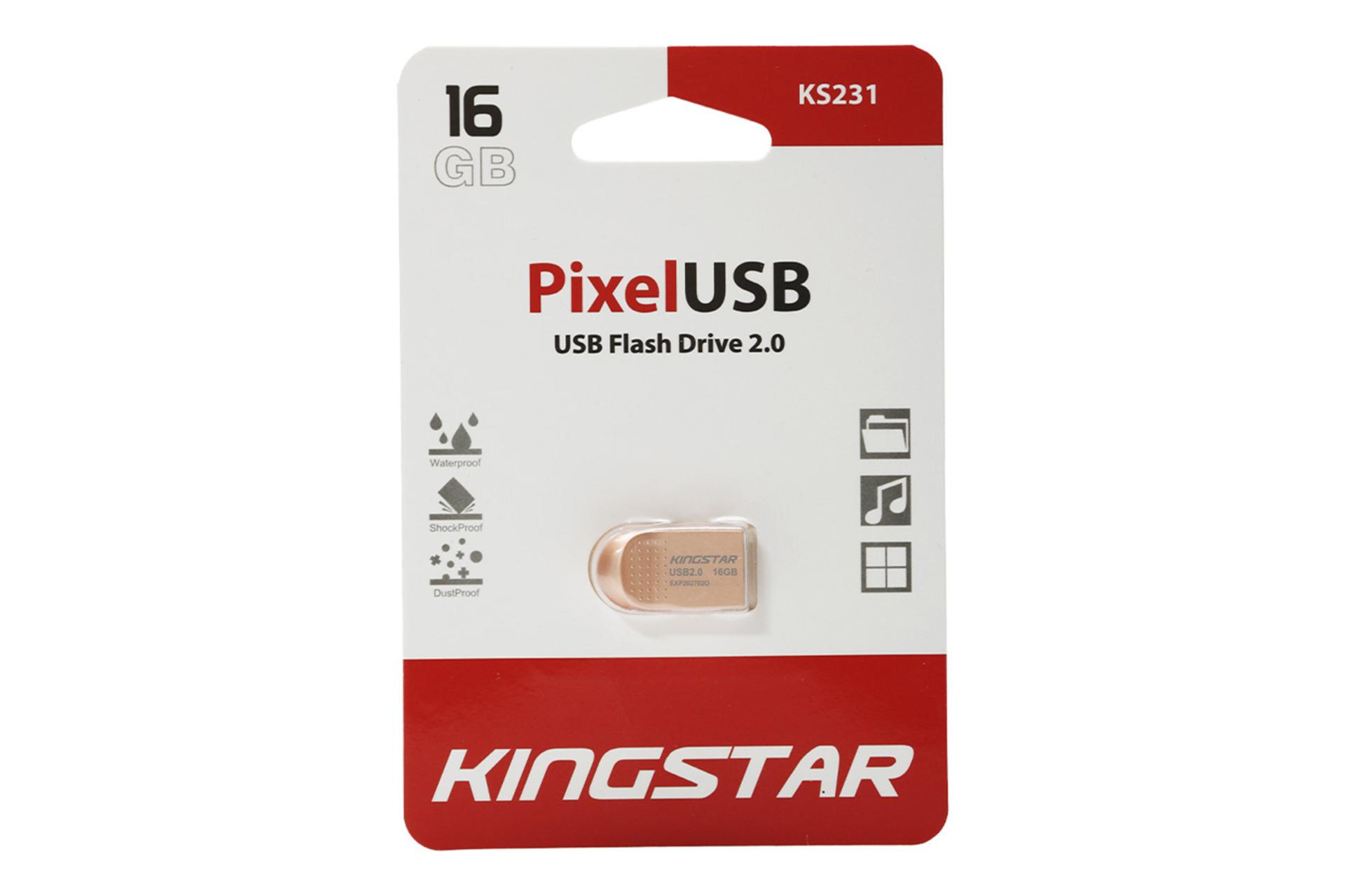 جعبه فلش مموری کینگ‌ استار Kingstar PixelUSB KS231 16GB USB 2.0