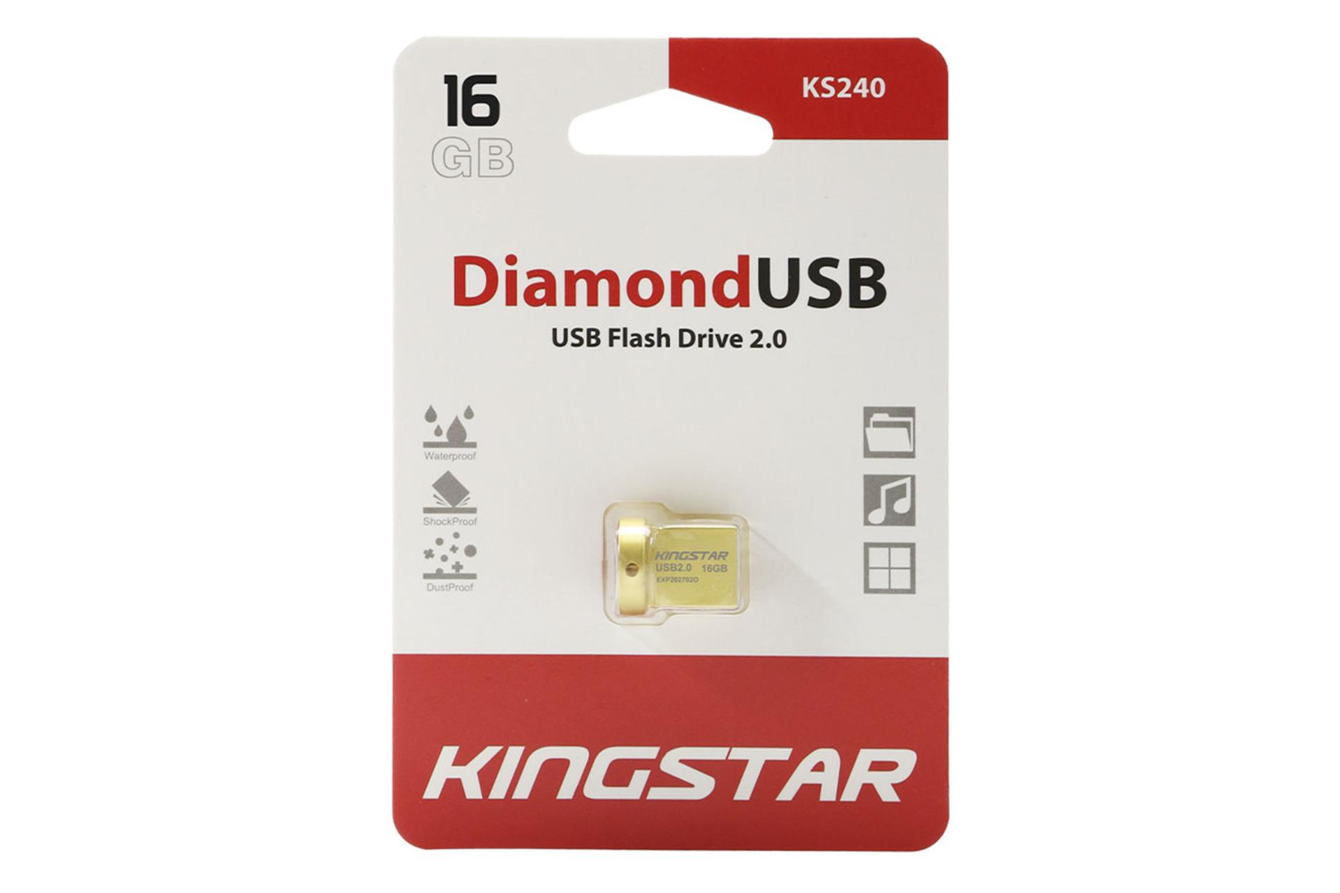 جعبه فلش مموری کینگ‌ استار Kingstar DiamondUSB KS240 16GB USB 2.0