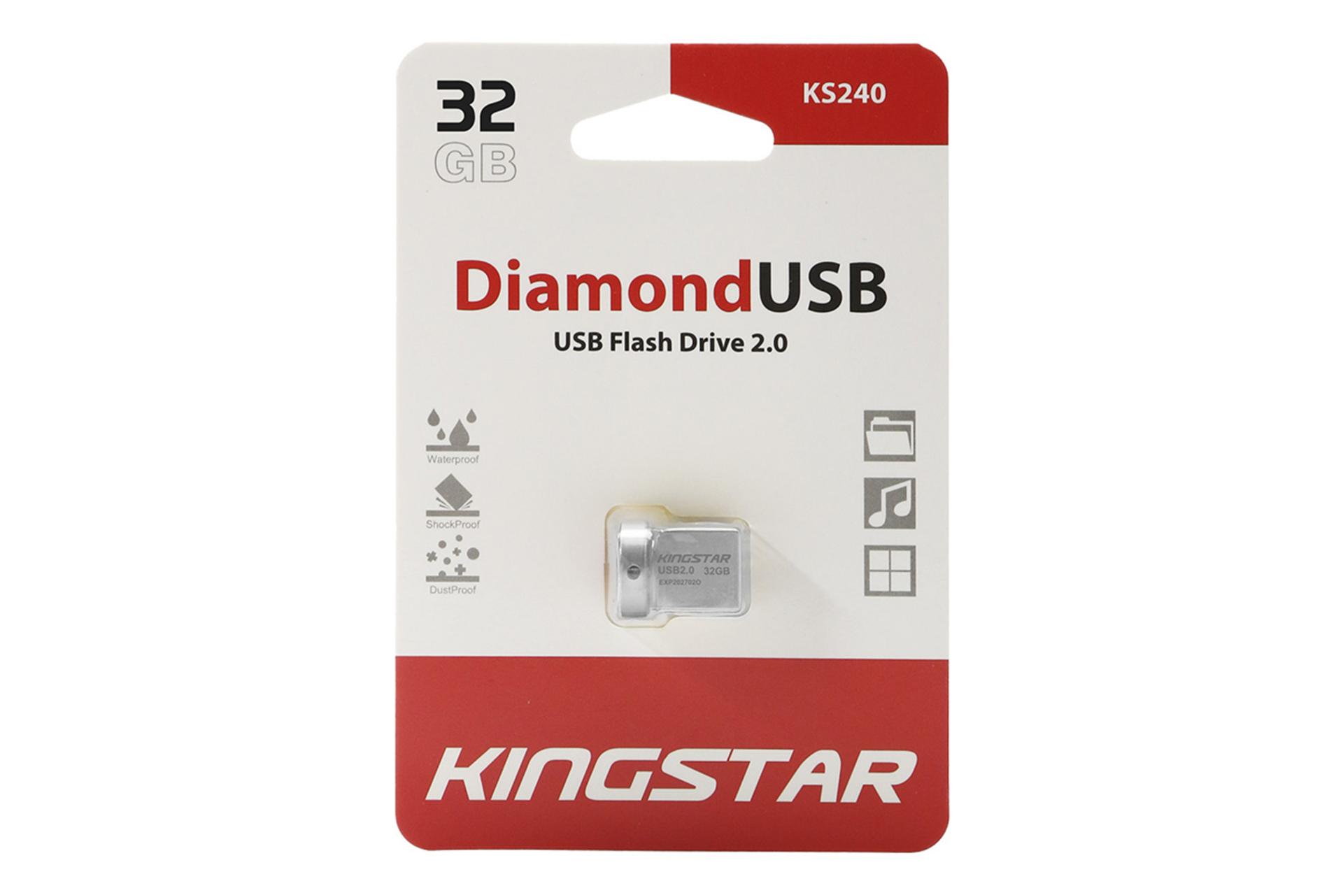جعبه فلش مموری کینگ‌ استار Kingstar DiamondUSB KS240 32GB USB 2.0