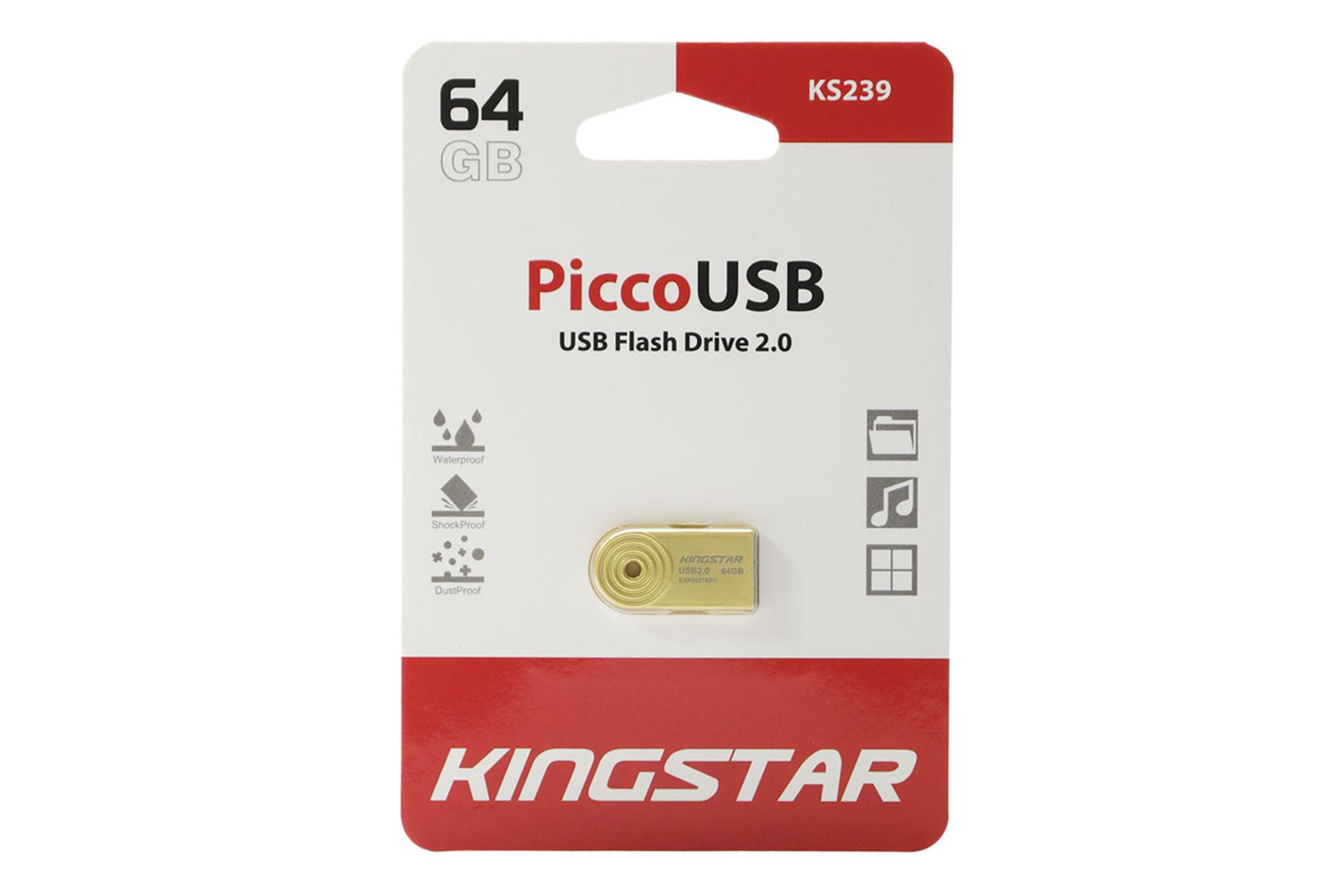 جعبه فلش مموری کینگ‌ استار Kingstar PiccoUSB KS239 64GB USB 2.0